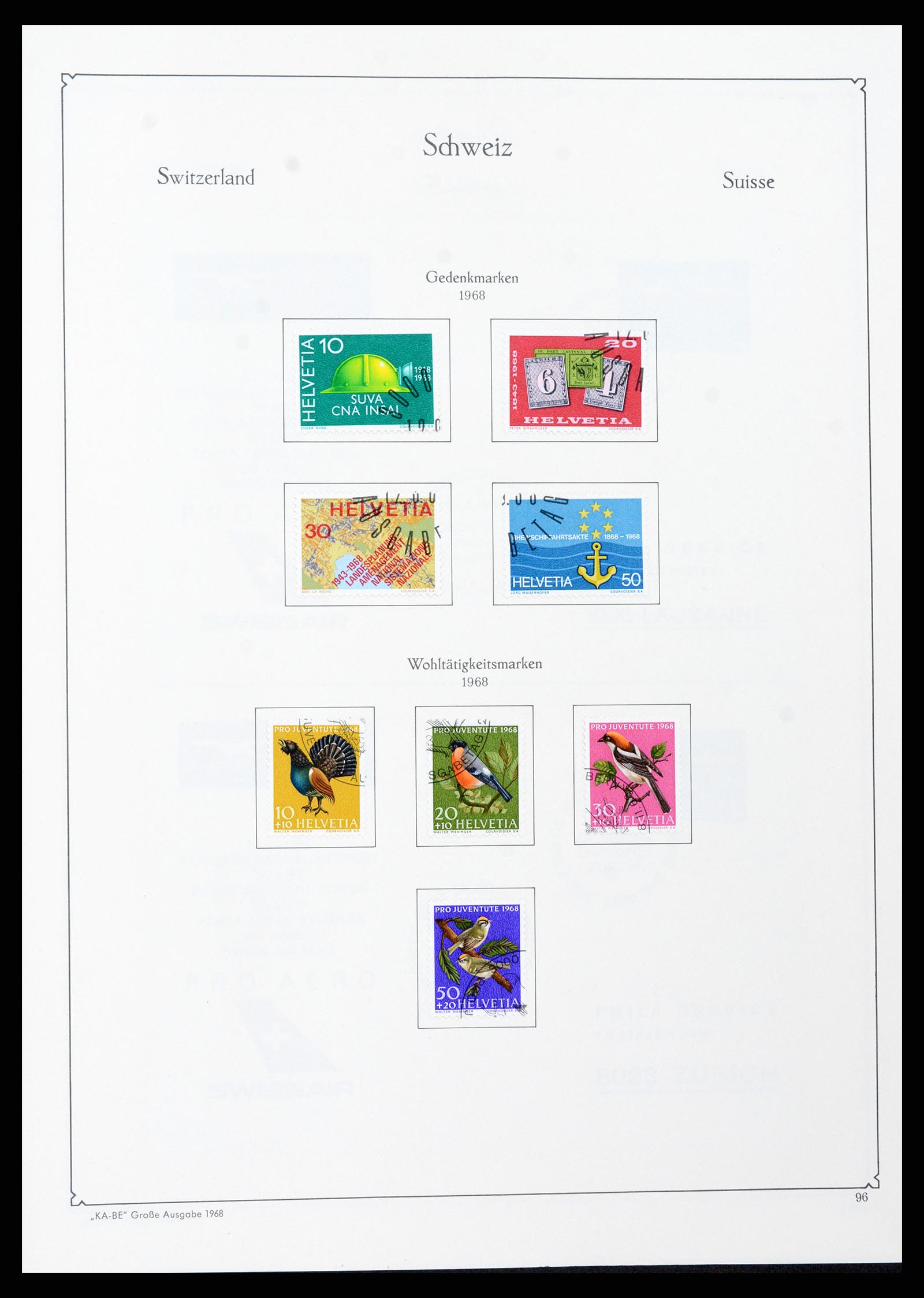 37588 096 - Postzegelverzameling 37588 Zwitserland 1854-1974.