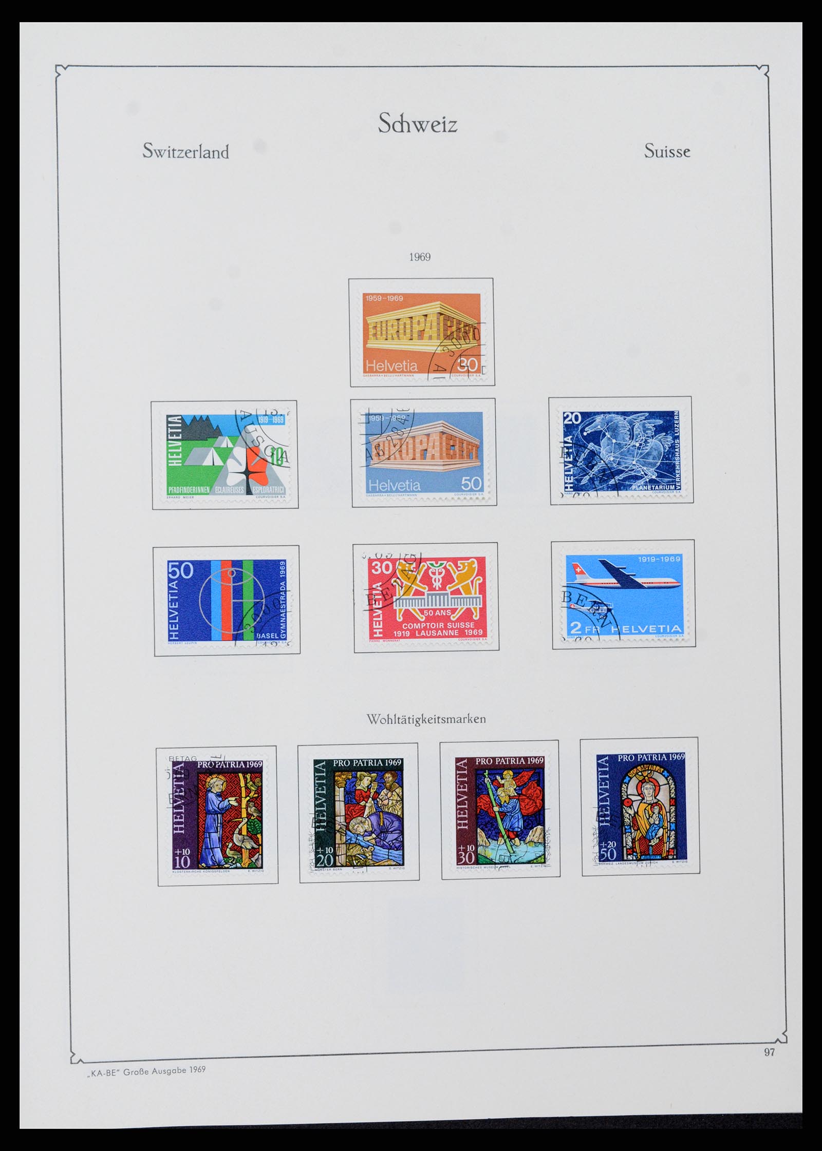 37588 098 - Postzegelverzameling 37588 Zwitserland 1854-1974.