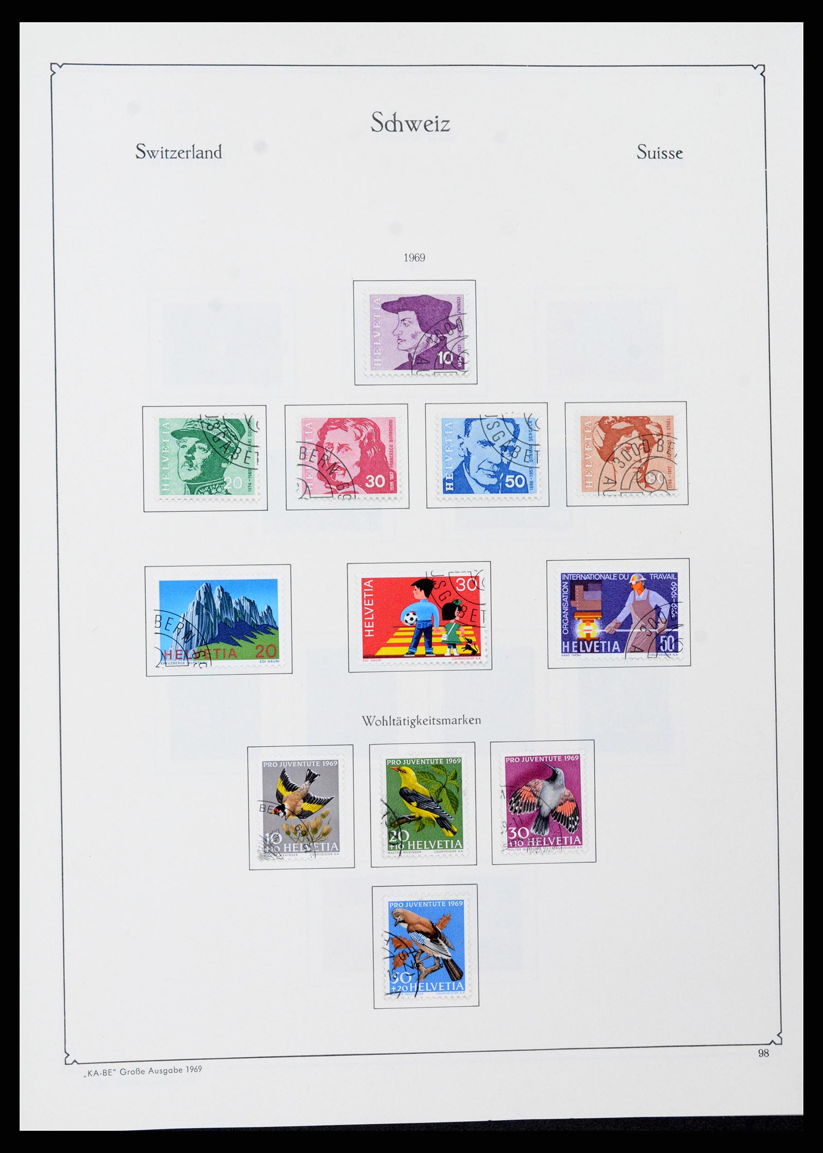 37588 099 - Postzegelverzameling 37588 Zwitserland 1854-1974.
