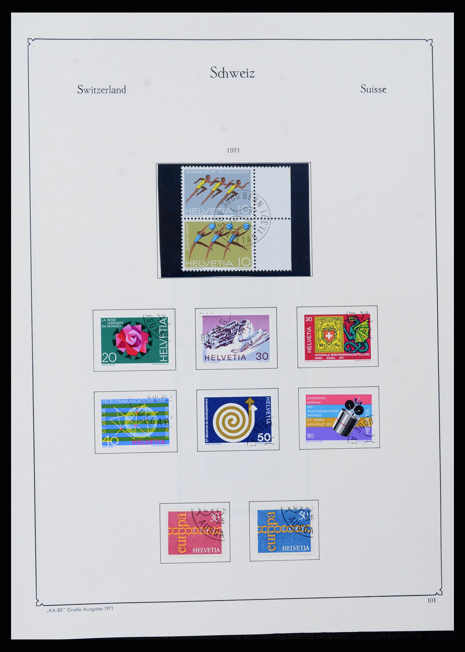 37588 102 - Postzegelverzameling 37588 Zwitserland 1854-1974.