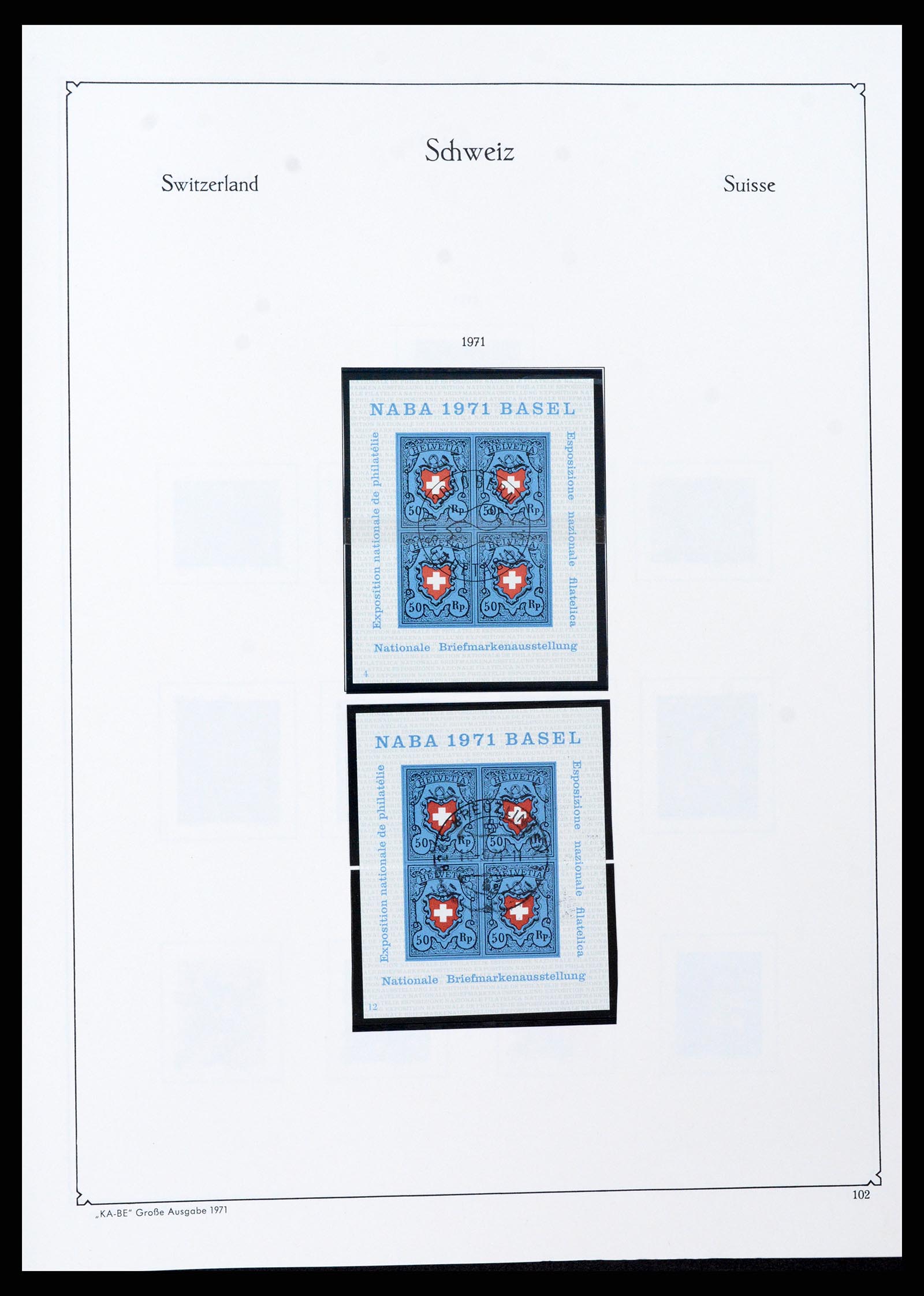 37588 103 - Stamp collection 37588 Switzerland 1854-1974.