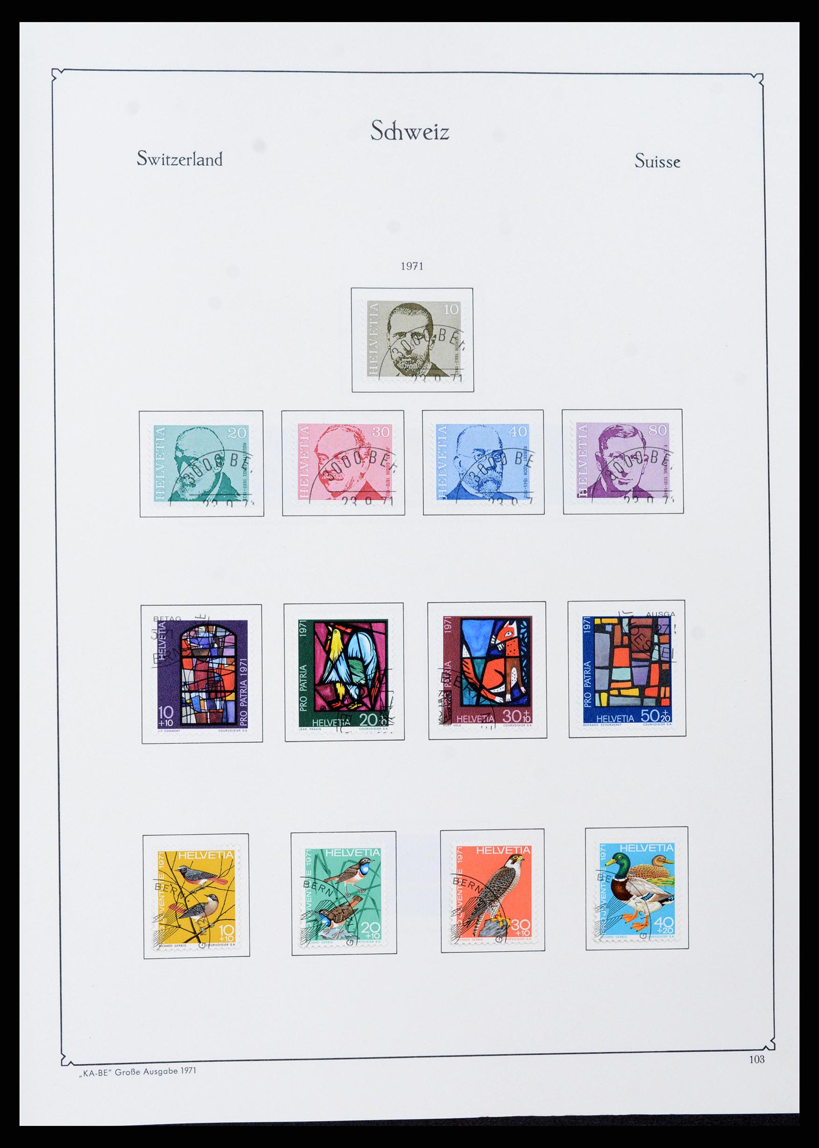 37588 104 - Postzegelverzameling 37588 Zwitserland 1854-1974.