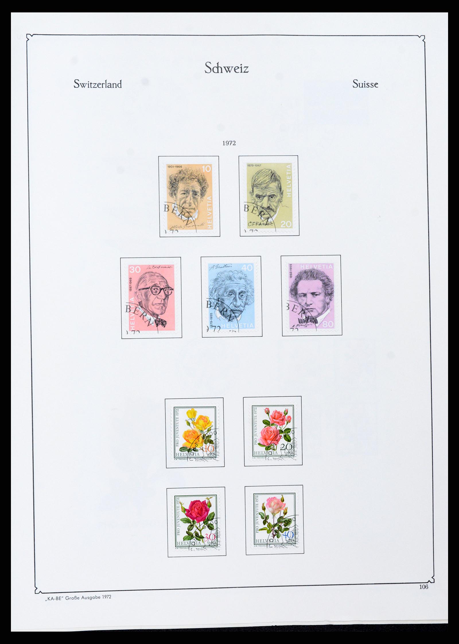 37588 107 - Postzegelverzameling 37588 Zwitserland 1854-1974.