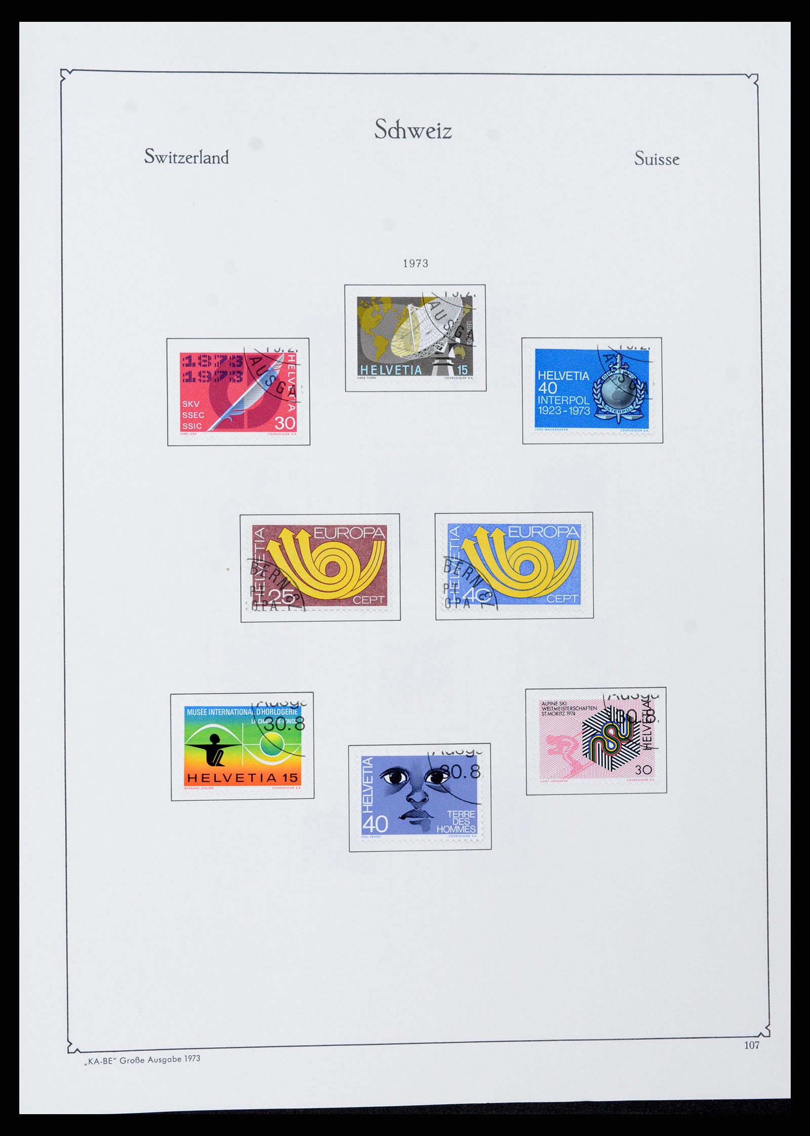 37588 109 - Postzegelverzameling 37588 Zwitserland 1854-1974.