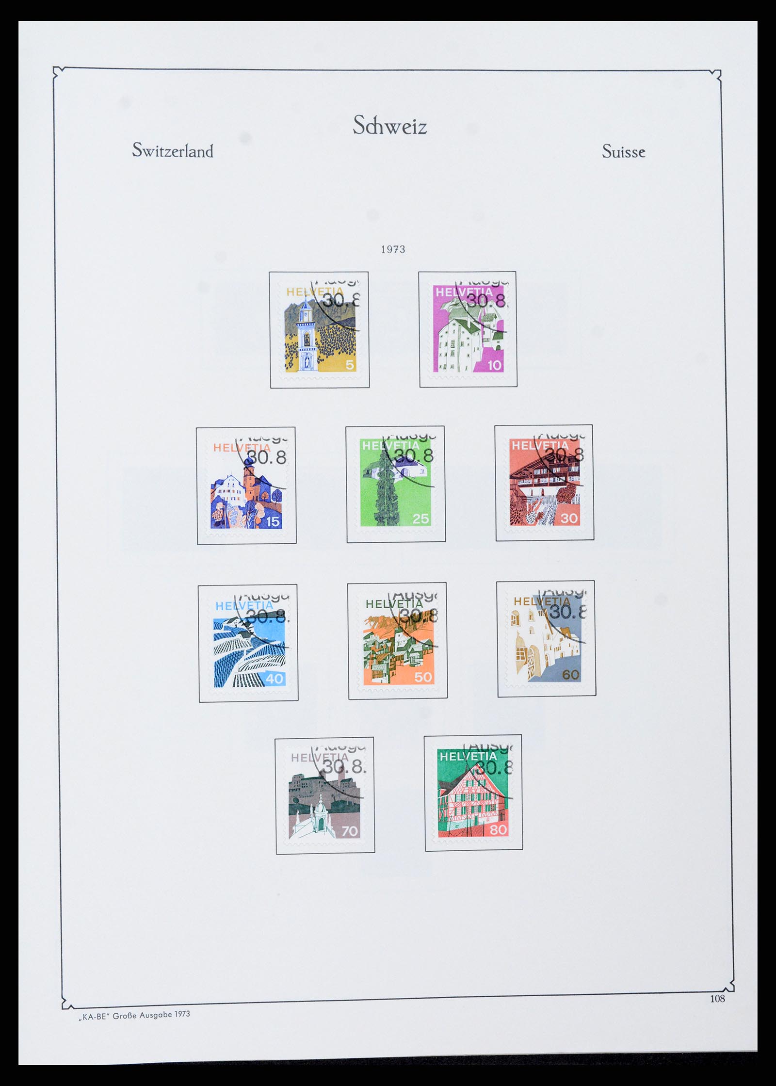 37588 110 - Postzegelverzameling 37588 Zwitserland 1854-1974.