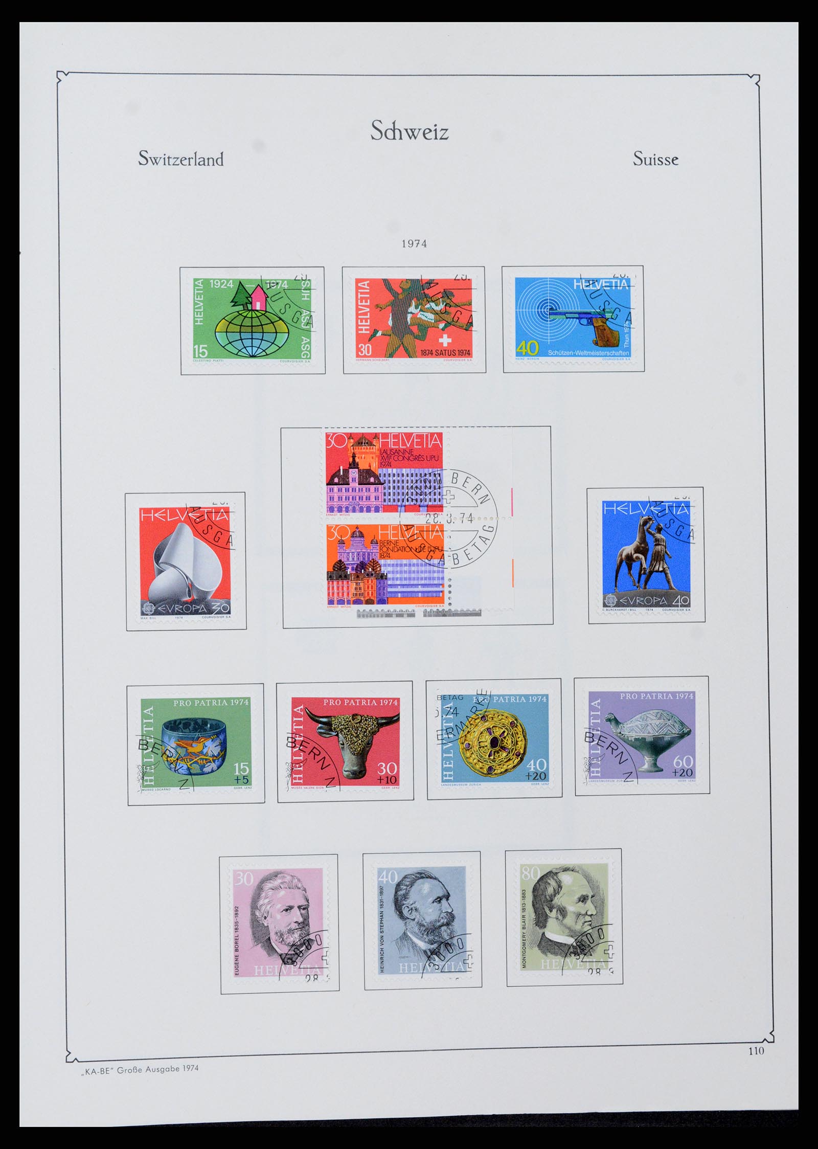 37588 112 - Postzegelverzameling 37588 Zwitserland 1854-1974.
