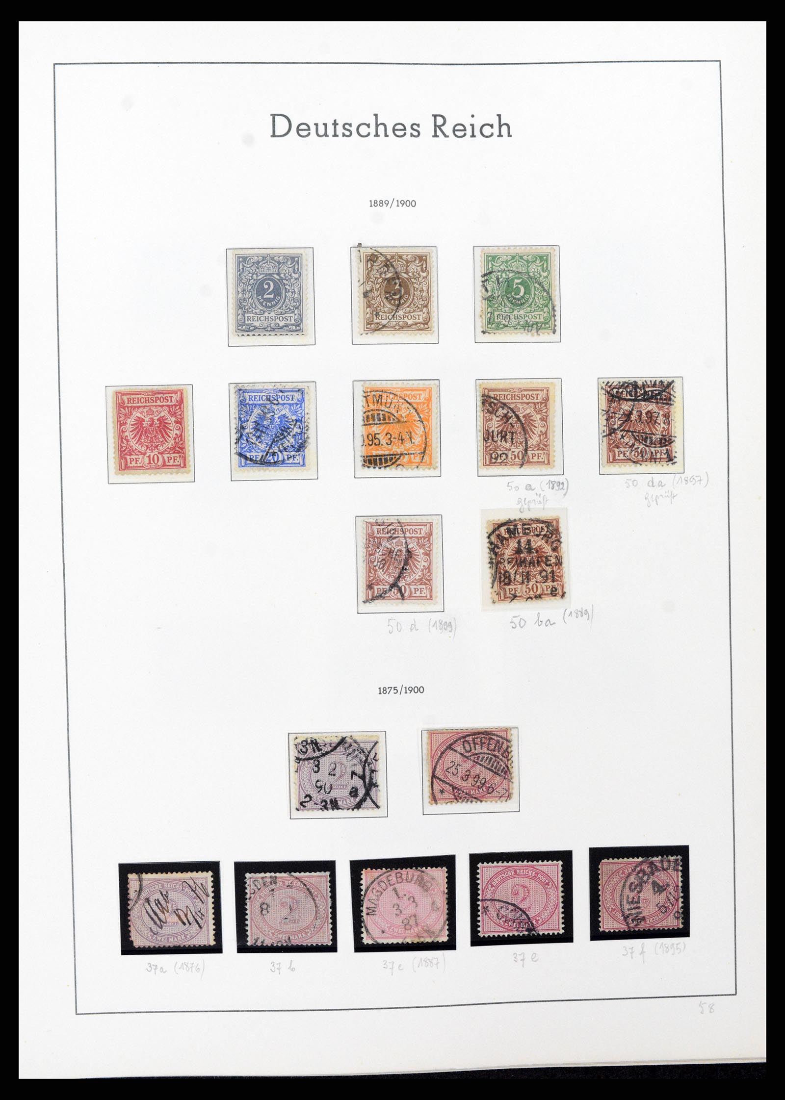 37589 006 - Postzegelverzameling 37589 Duitse Rijk 1872-1945.