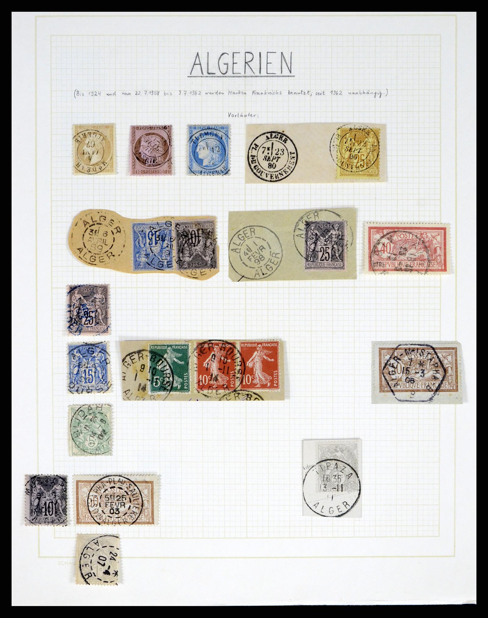 37590 001 - Postzegelverzameling 37590 Franse Kolonien 1849-1975.