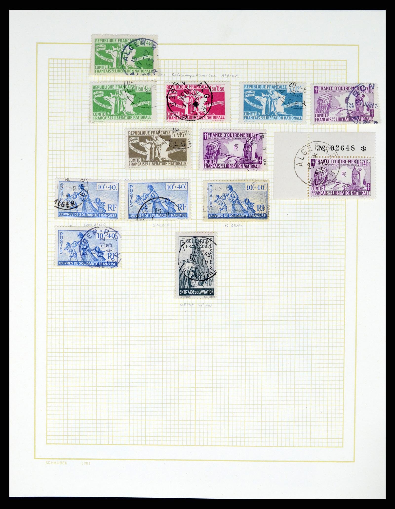 37590 036 - Postzegelverzameling 37590 Franse Kolonien 1849-1975.
