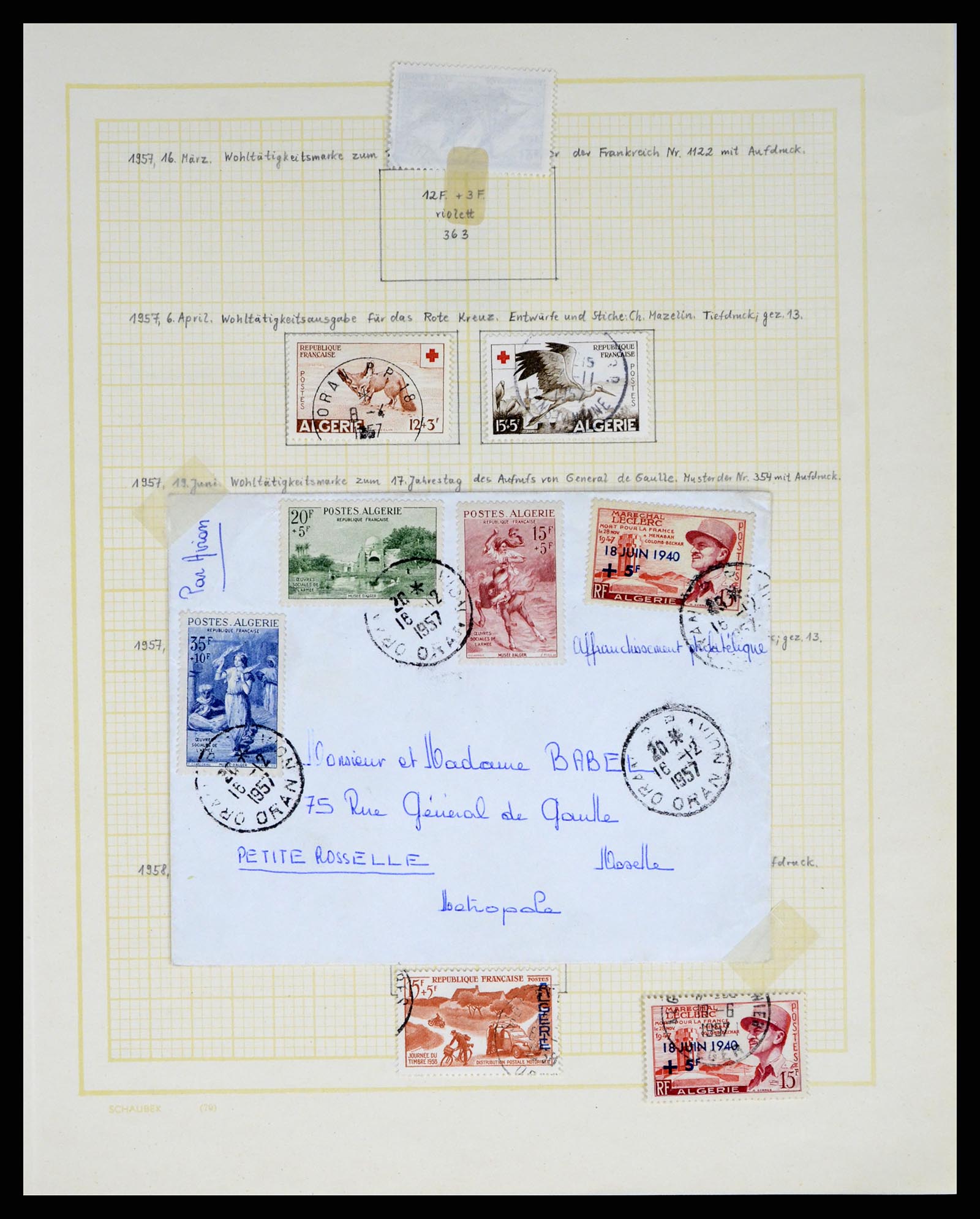 37590 058 - Postzegelverzameling 37590 Franse Kolonien 1849-1975.