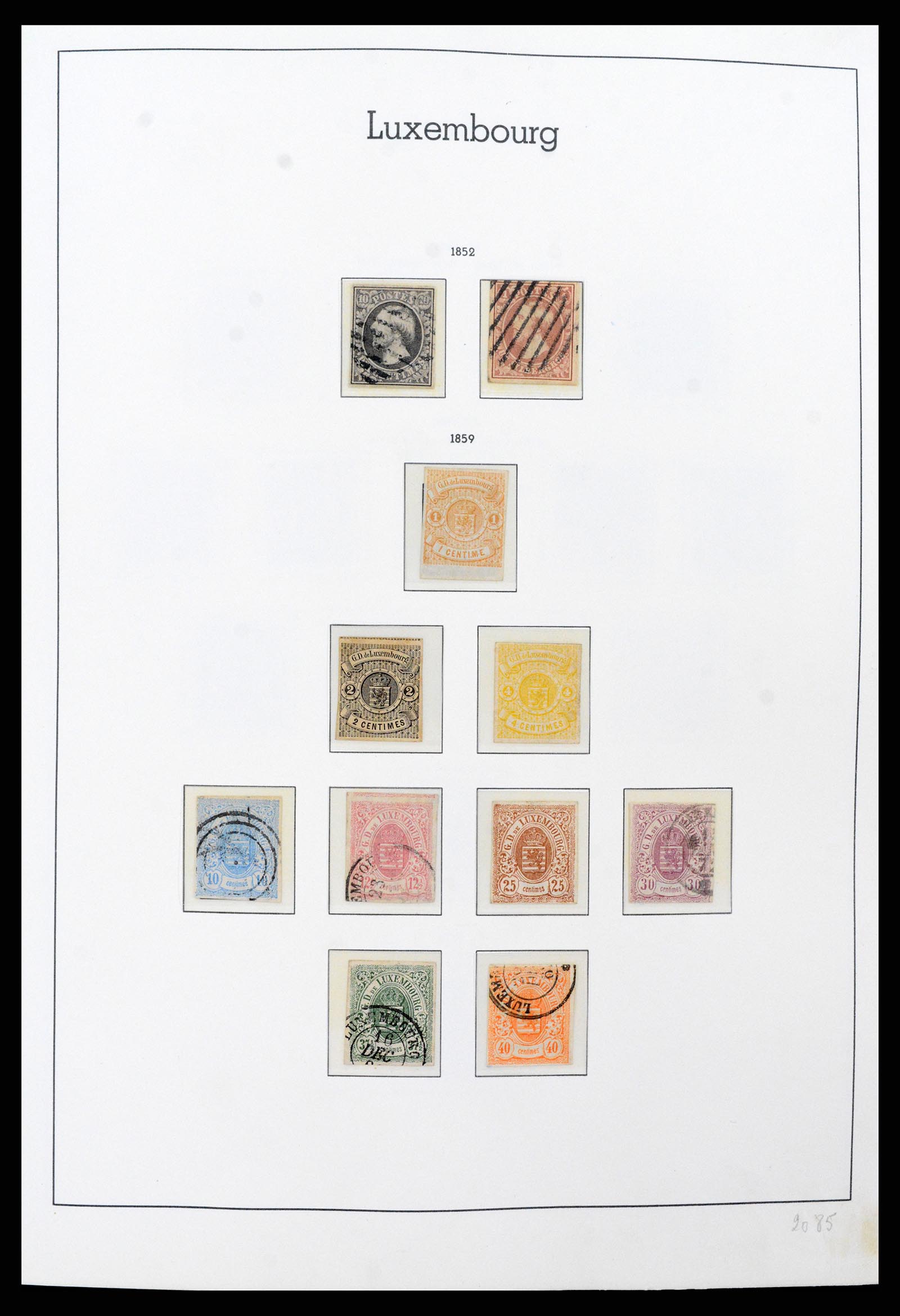 37592 001 - Postzegelverzameling 37592 Luxemburg 1852-1999.