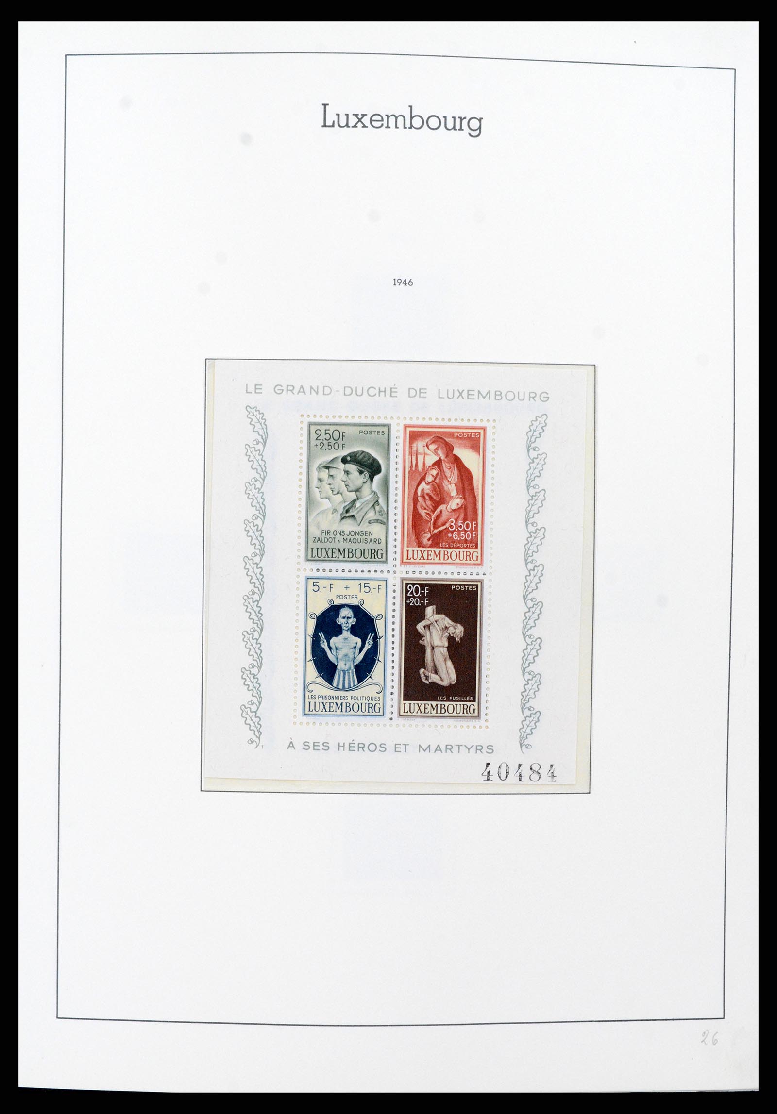 37592 034 - Postzegelverzameling 37592 Luxemburg 1852-1999.