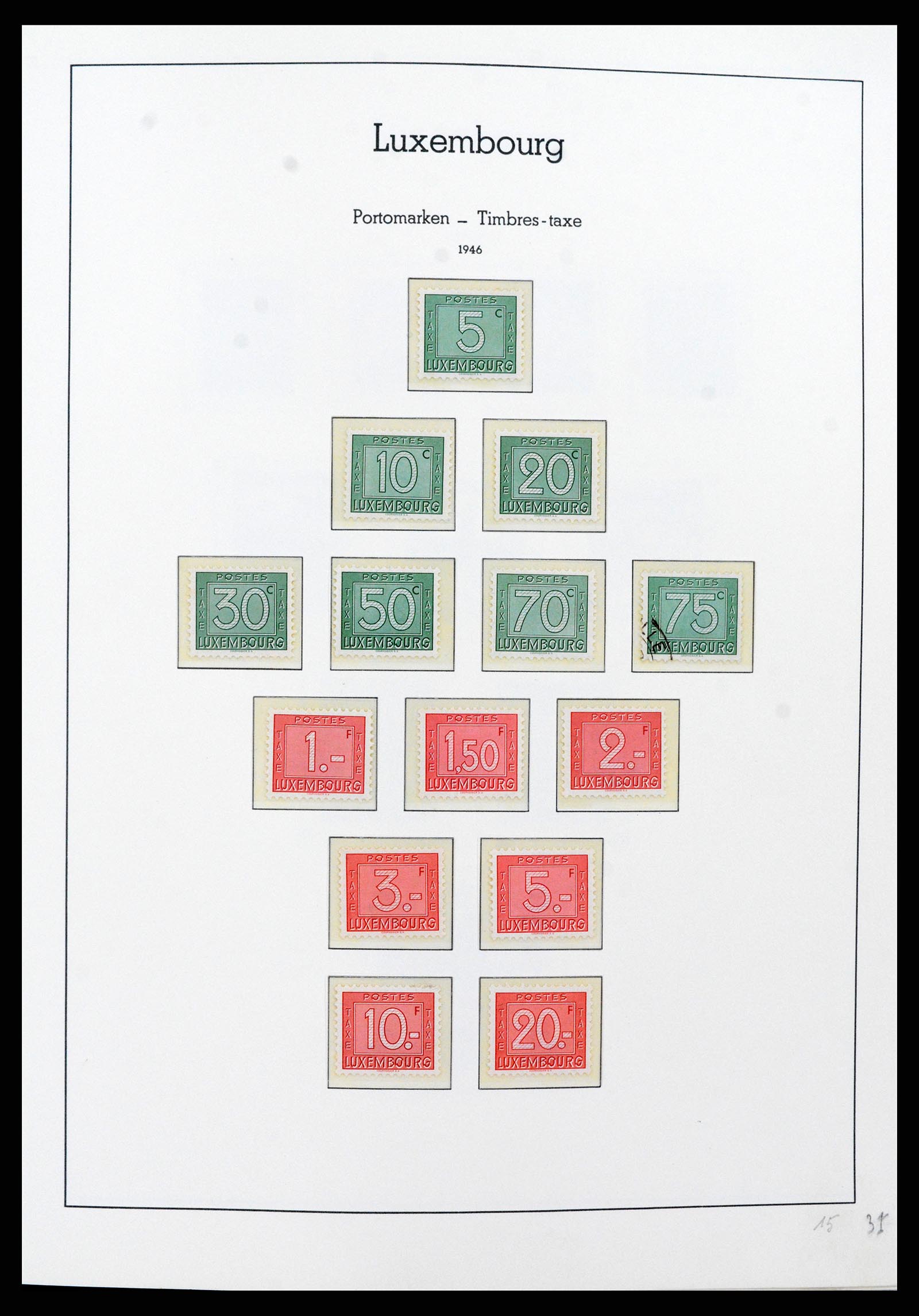 37592 037 - Postzegelverzameling 37592 Luxemburg 1852-1999.