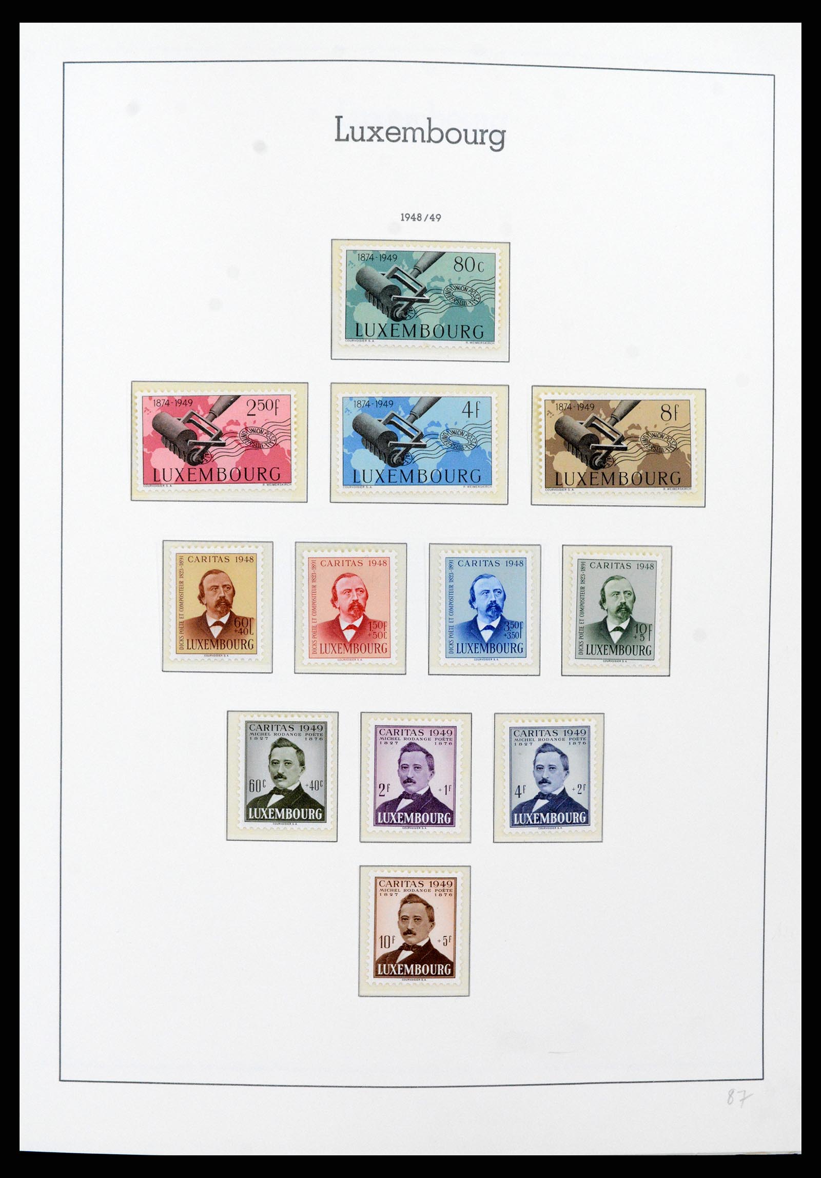 37592 040 - Postzegelverzameling 37592 Luxemburg 1852-1999.