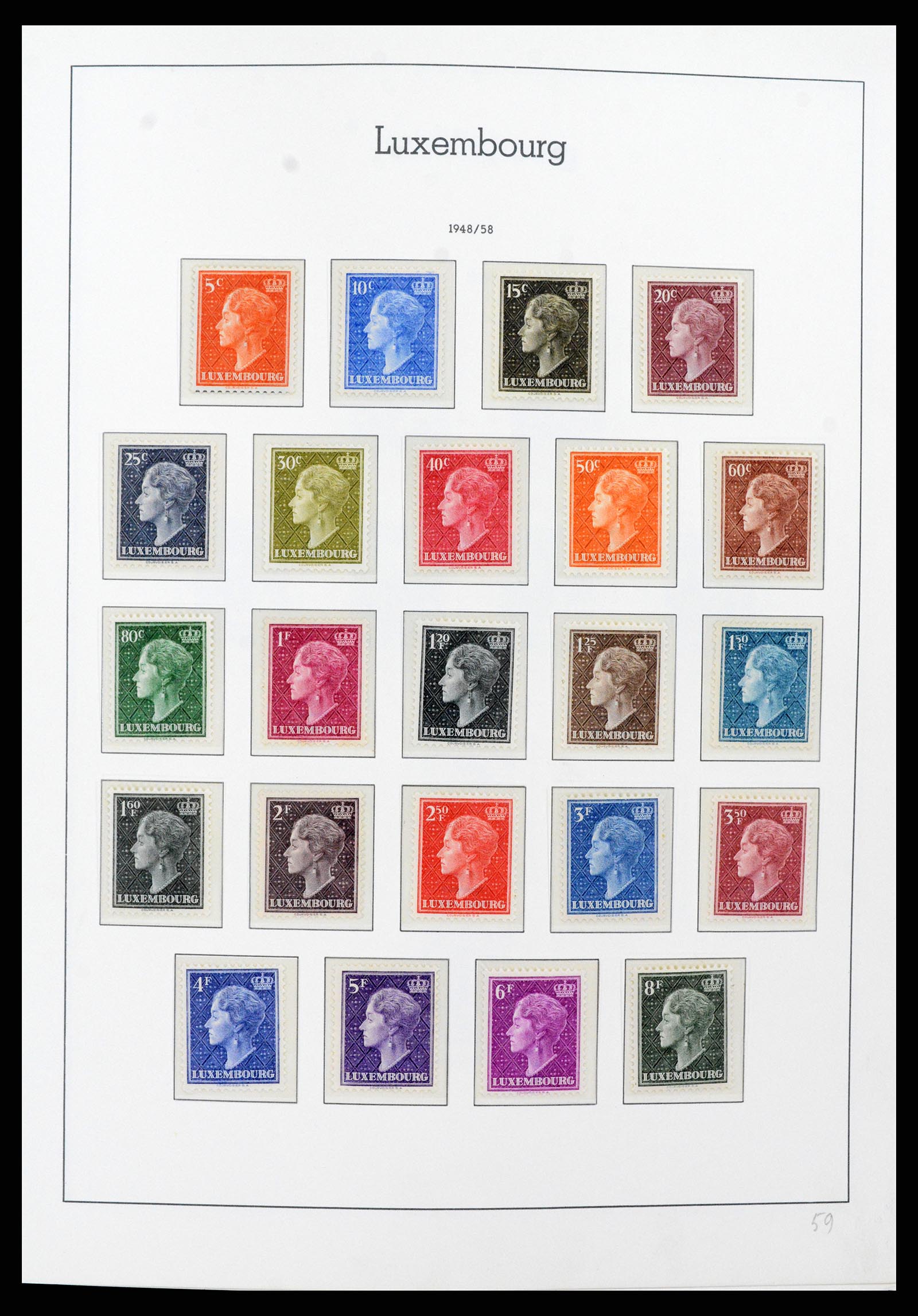 37592 042 - Postzegelverzameling 37592 Luxemburg 1852-1999.