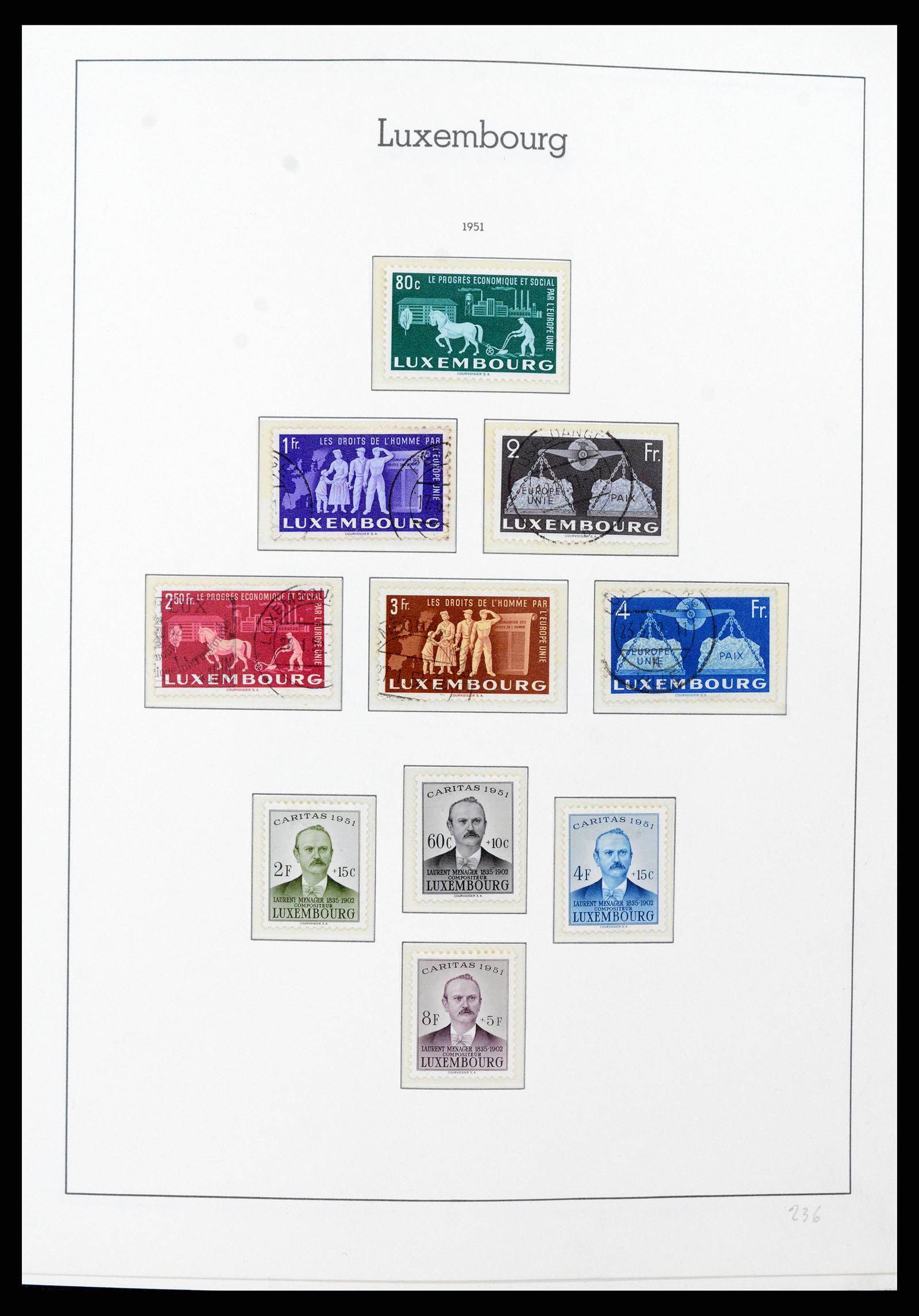 37592 044 - Postzegelverzameling 37592 Luxemburg 1852-1999.