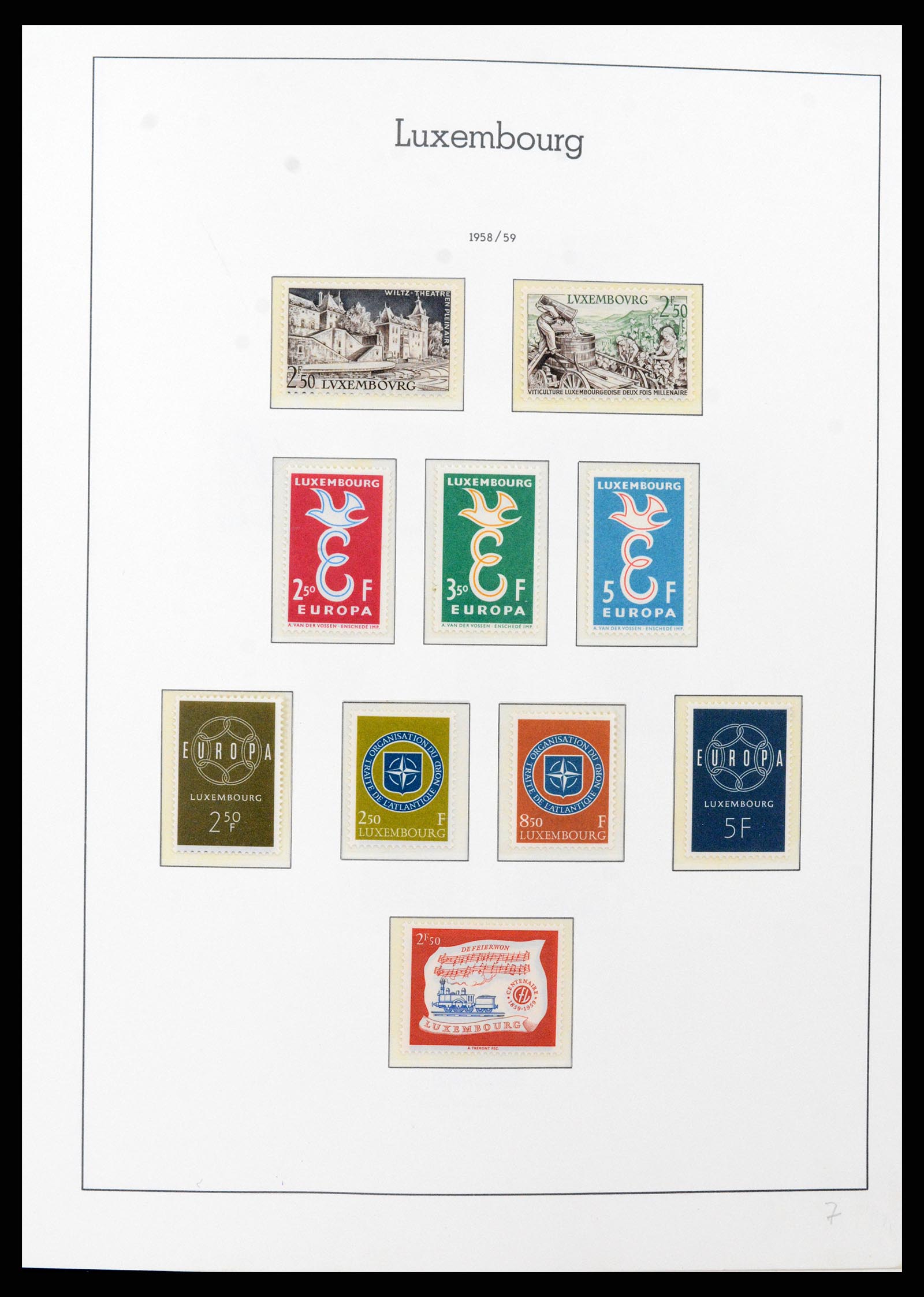 37592 056 - Postzegelverzameling 37592 Luxemburg 1852-1999.
