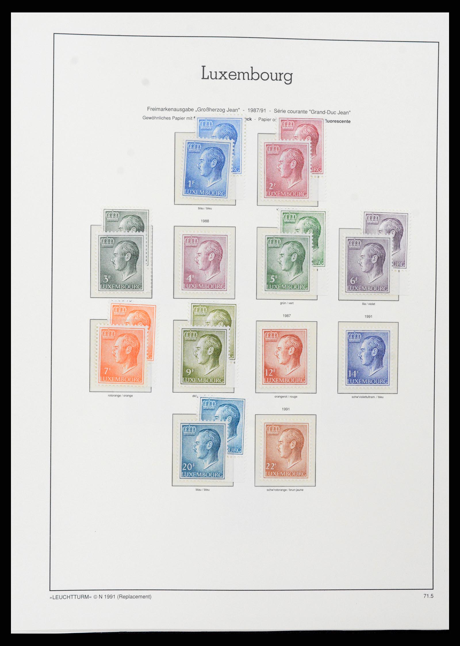 37592 084 - Postzegelverzameling 37592 Luxemburg 1852-1999.