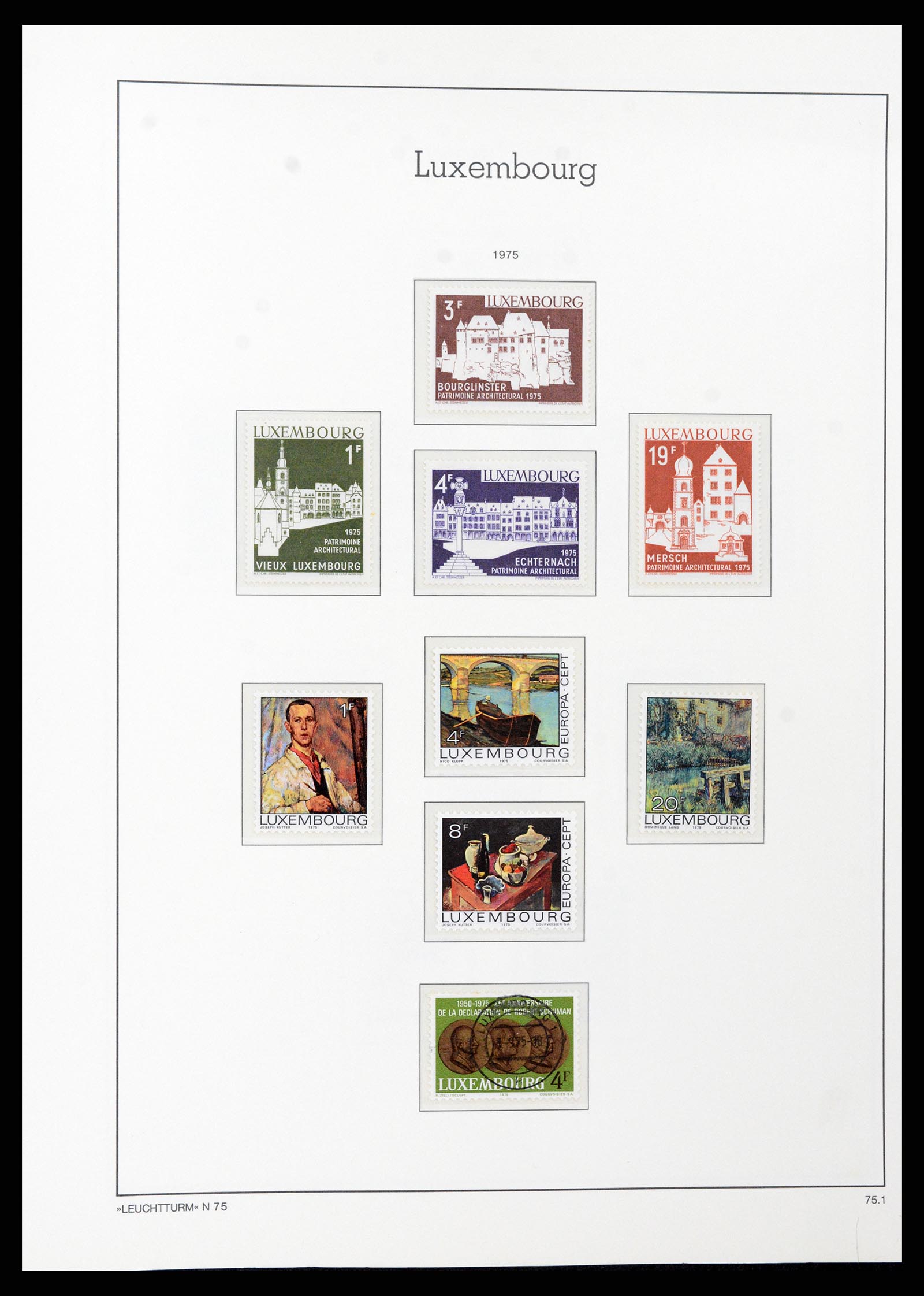37592 092 - Postzegelverzameling 37592 Luxemburg 1852-1999.