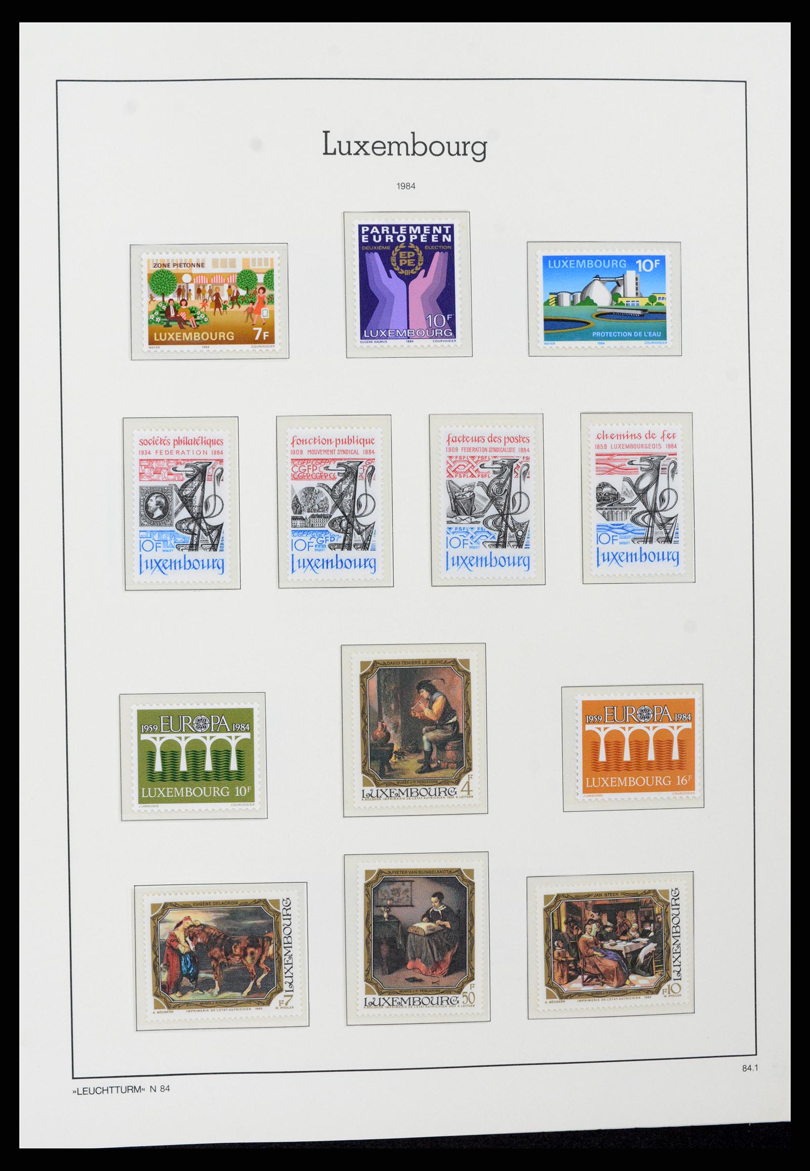 37592 129 - Postzegelverzameling 37592 Luxemburg 1852-1999.