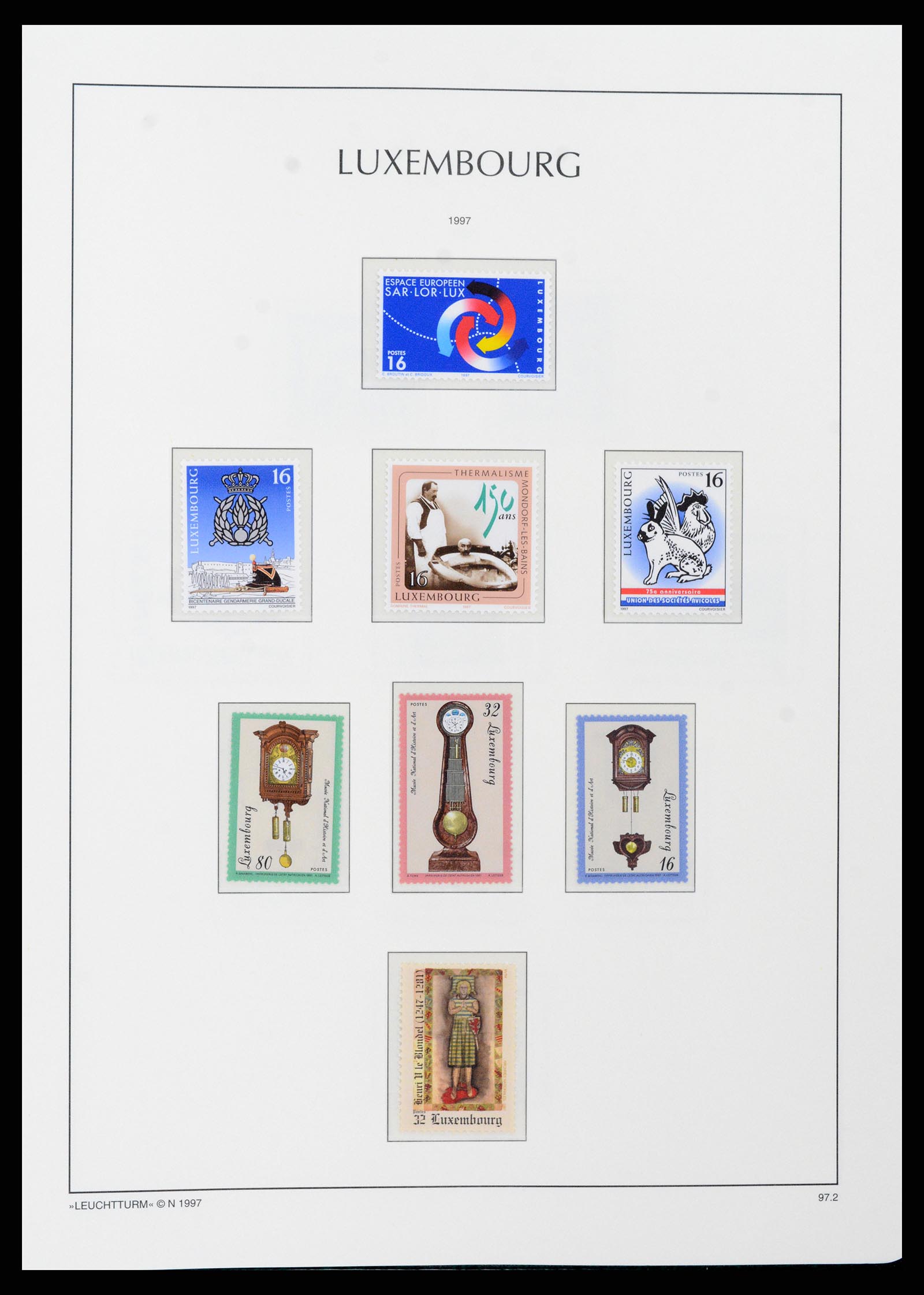 37592 164 - Postzegelverzameling 37592 Luxemburg 1852-1999.