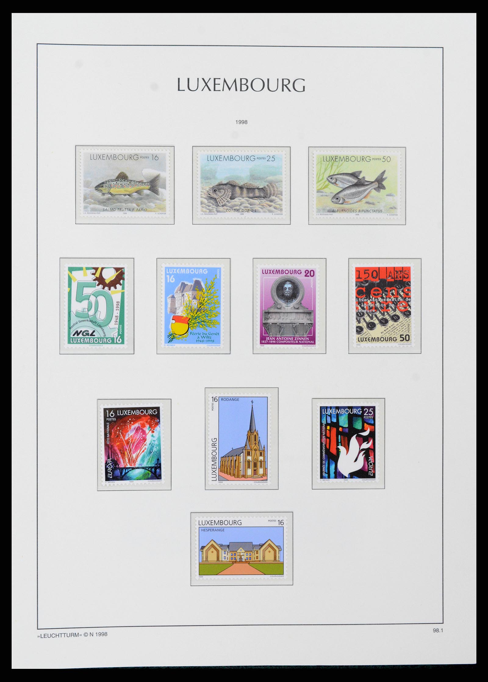 37592 166 - Postzegelverzameling 37592 Luxemburg 1852-1999.