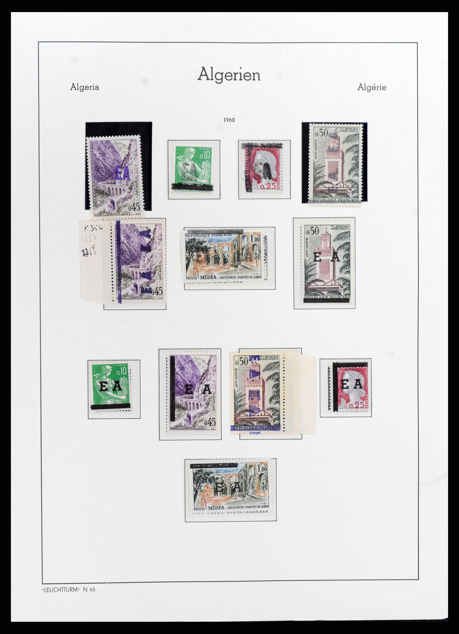 37593 001 - Postzegelverzameling 37593 Algerije 1962-2012.