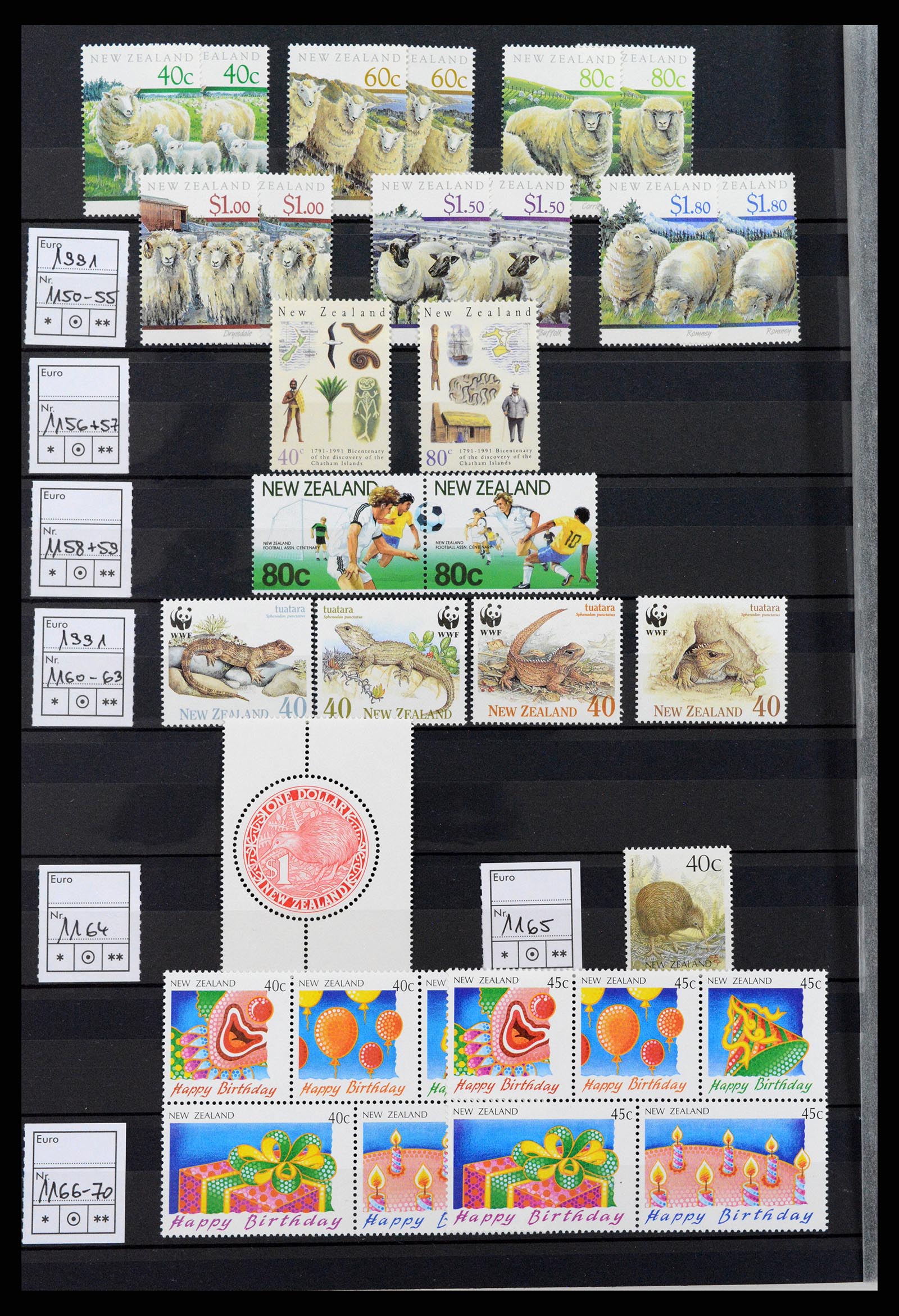 37597 076 - Postzegelverzameling 37597 Nieuw Zeeland 1970-2012.