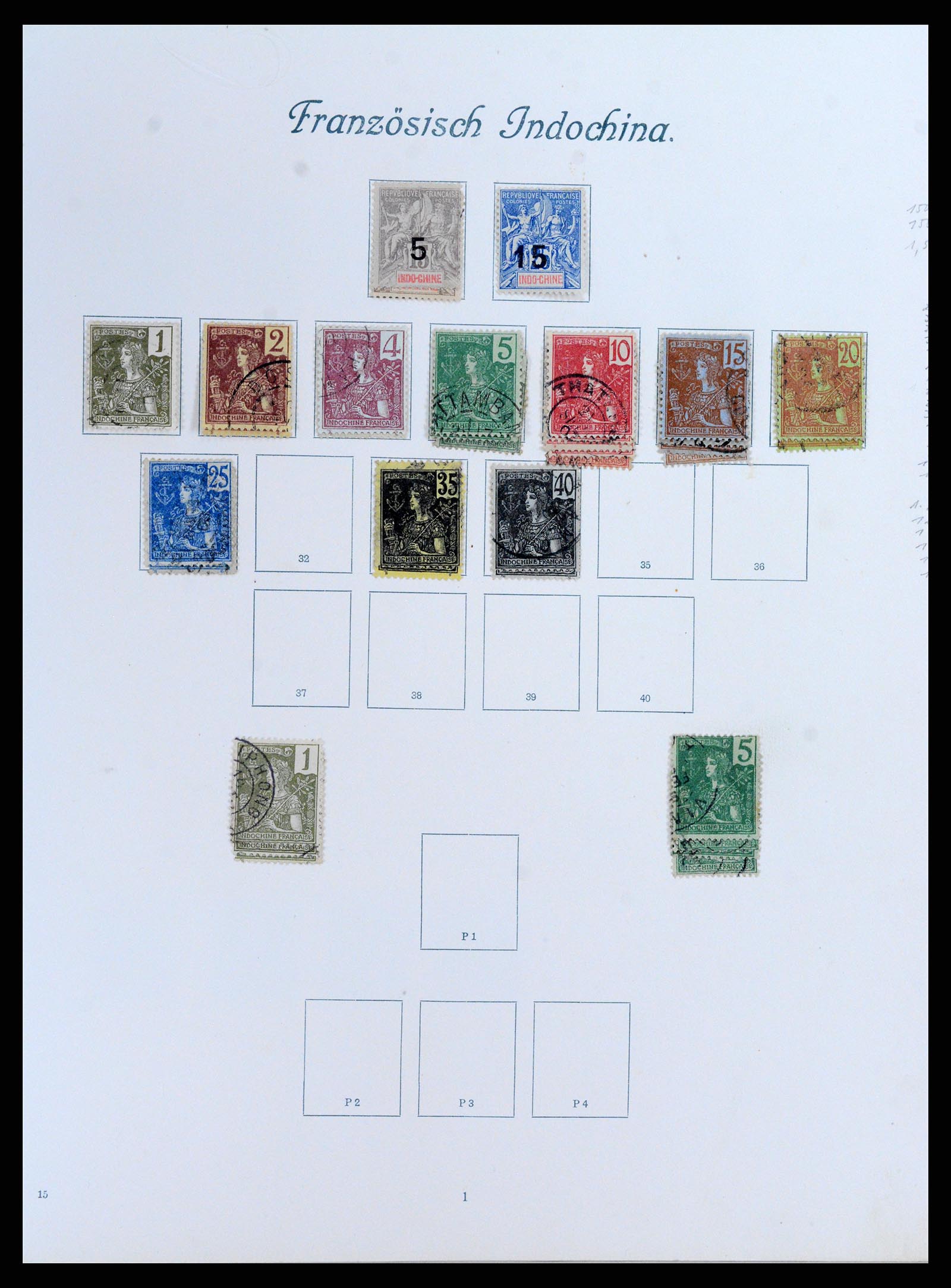 37598 016 - Postzegelverzameling 37598 Indochina 1885-1950.