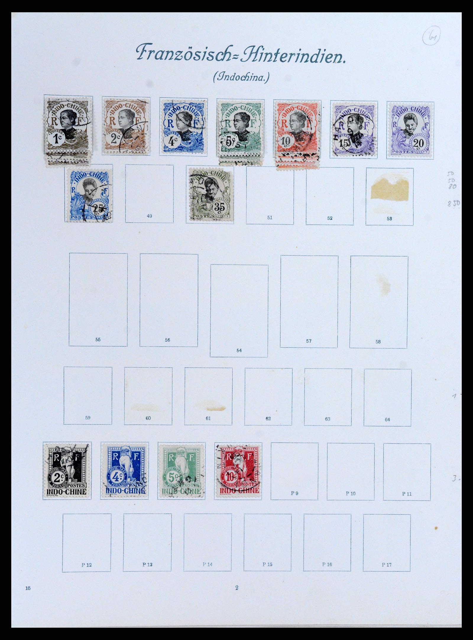 37598 017 - Postzegelverzameling 37598 Indochina 1885-1950.