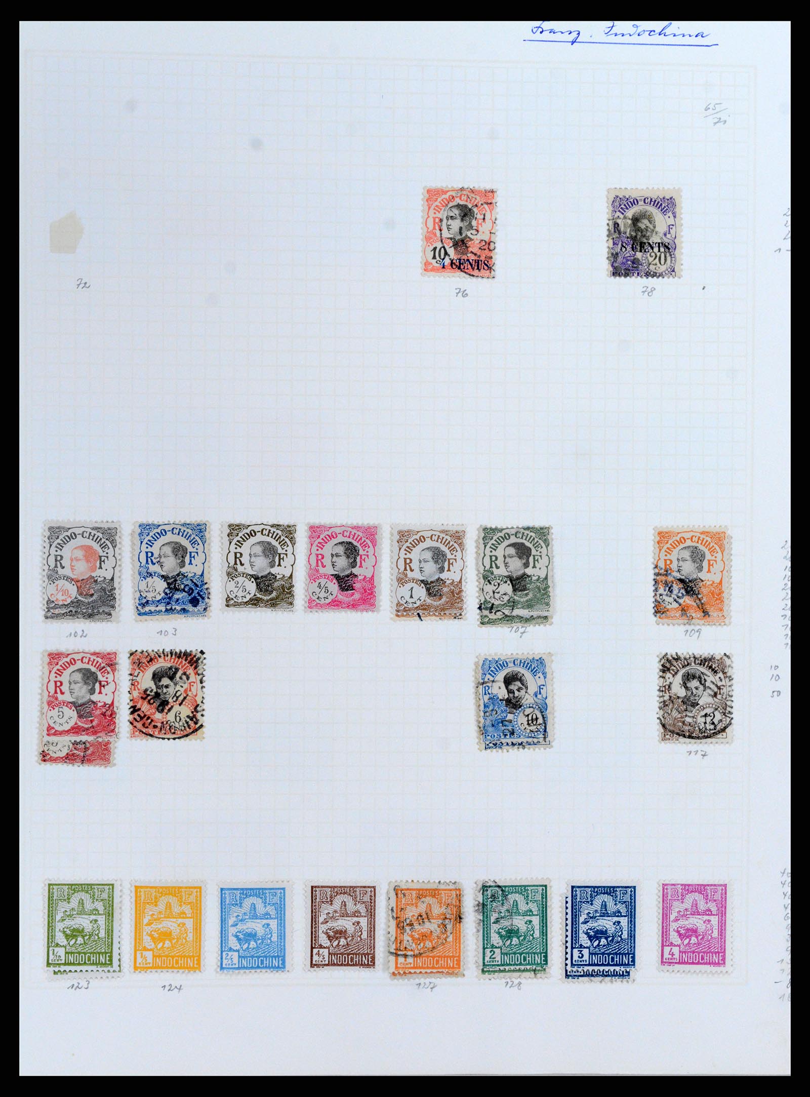 37598 018 - Postzegelverzameling 37598 Indochina 1885-1950.