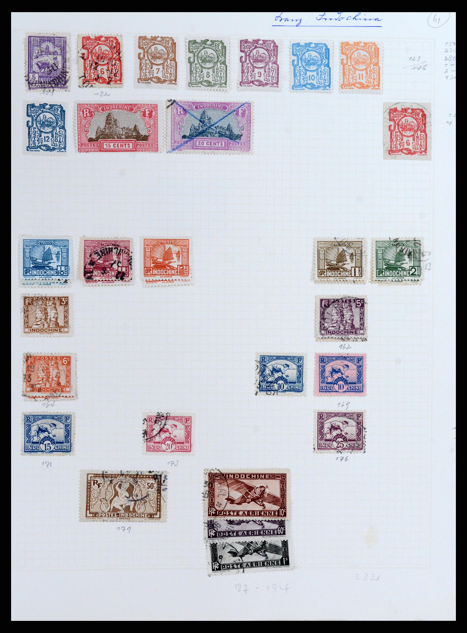 37598 019 - Postzegelverzameling 37598 Indochina 1885-1950.