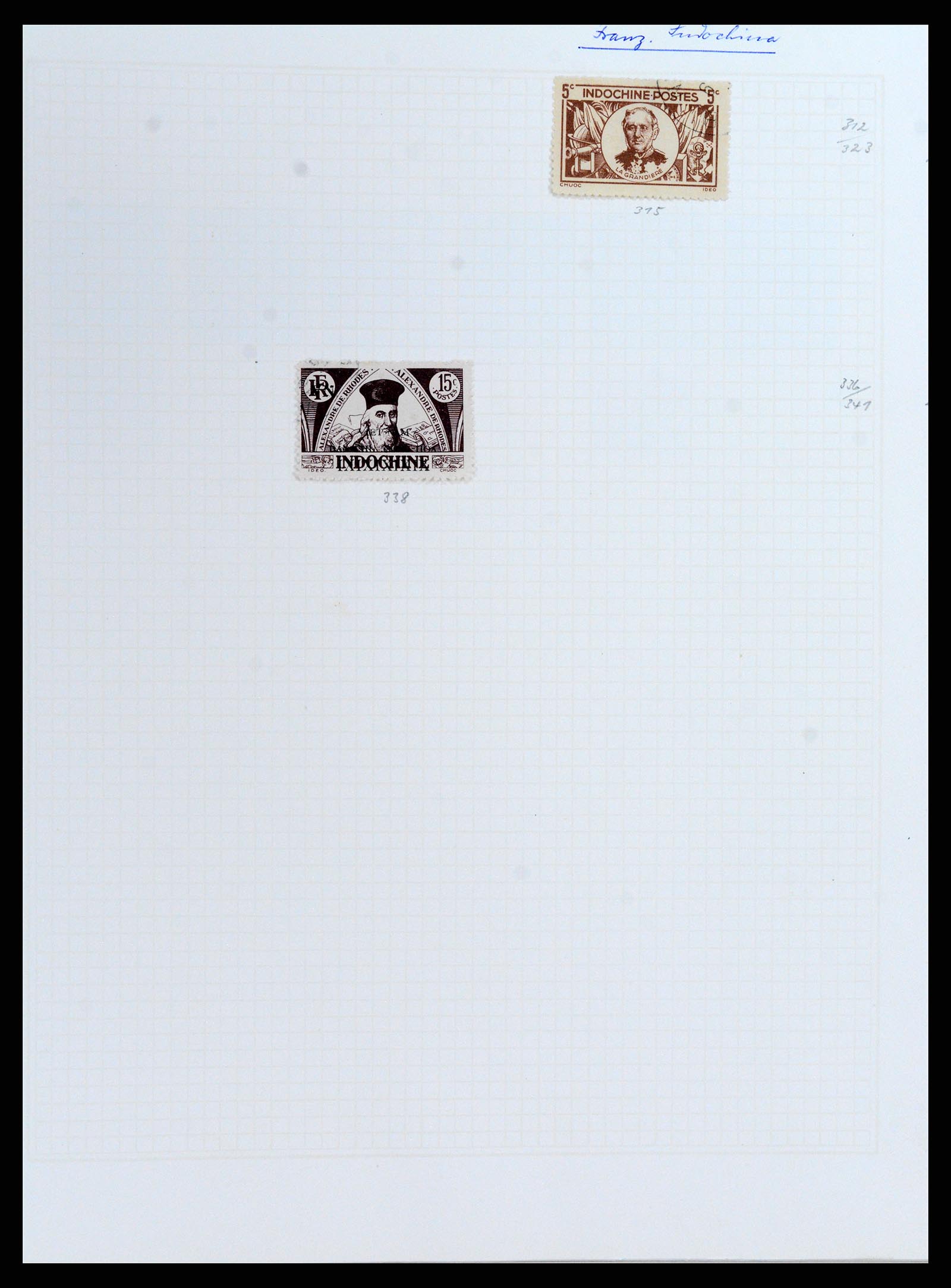 37598 020 - Postzegelverzameling 37598 Indochina 1885-1950.