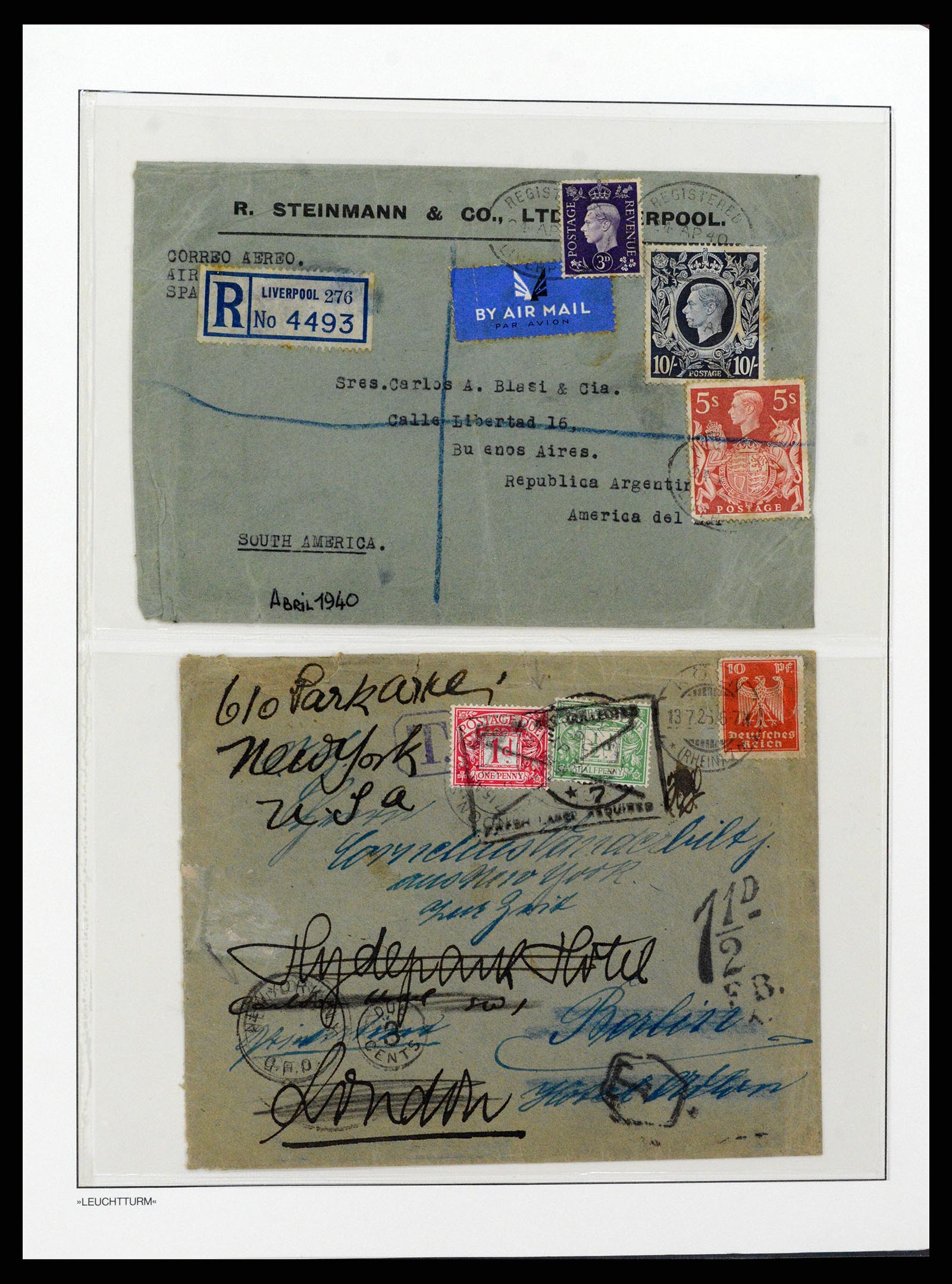 37602 002 - Postzegelverzameling 37602 Engeland en koloniën brieven 1862-1951.
