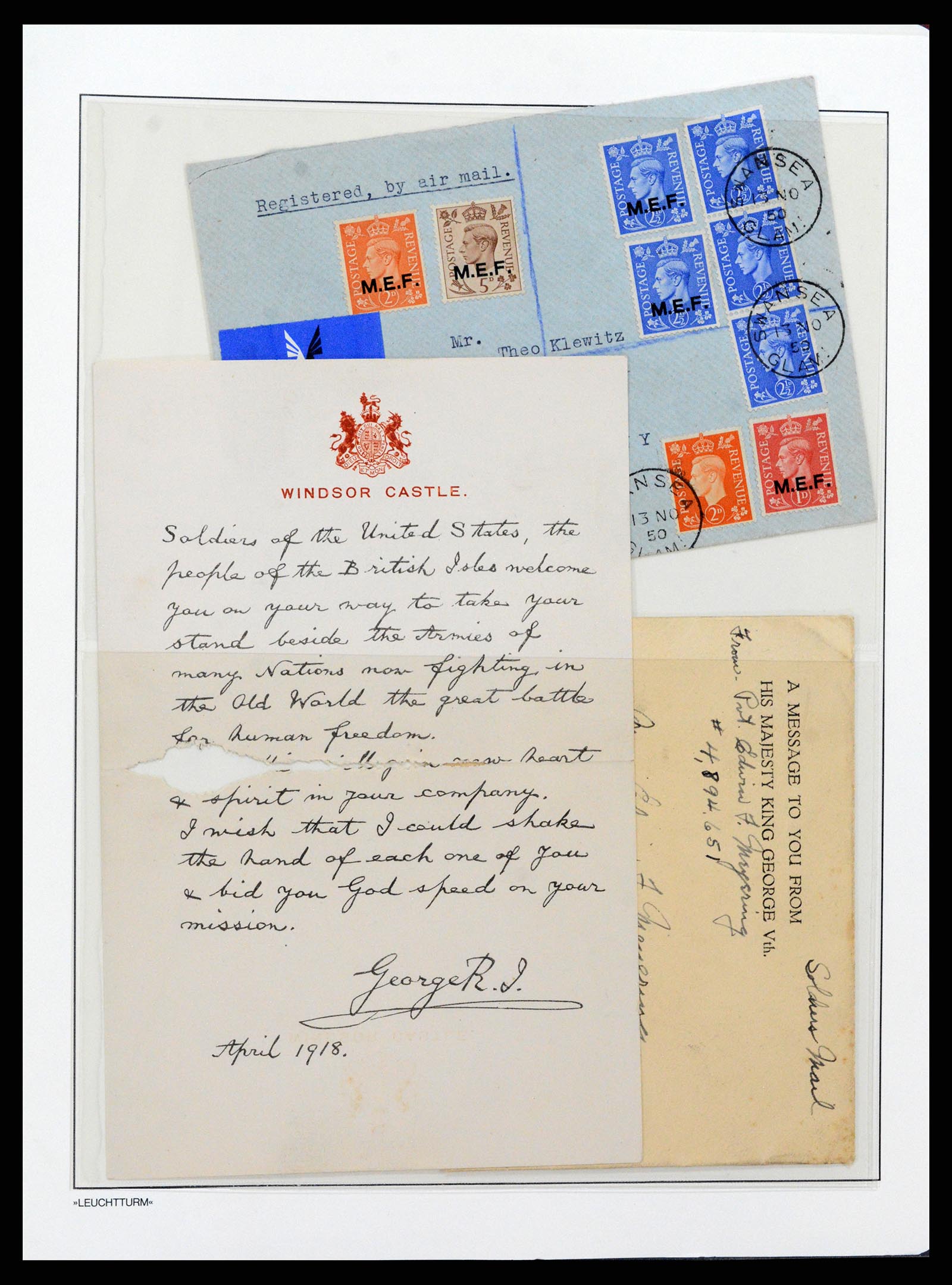 37602 003 - Postzegelverzameling 37602 Engeland en koloniën brieven 1862-1951.