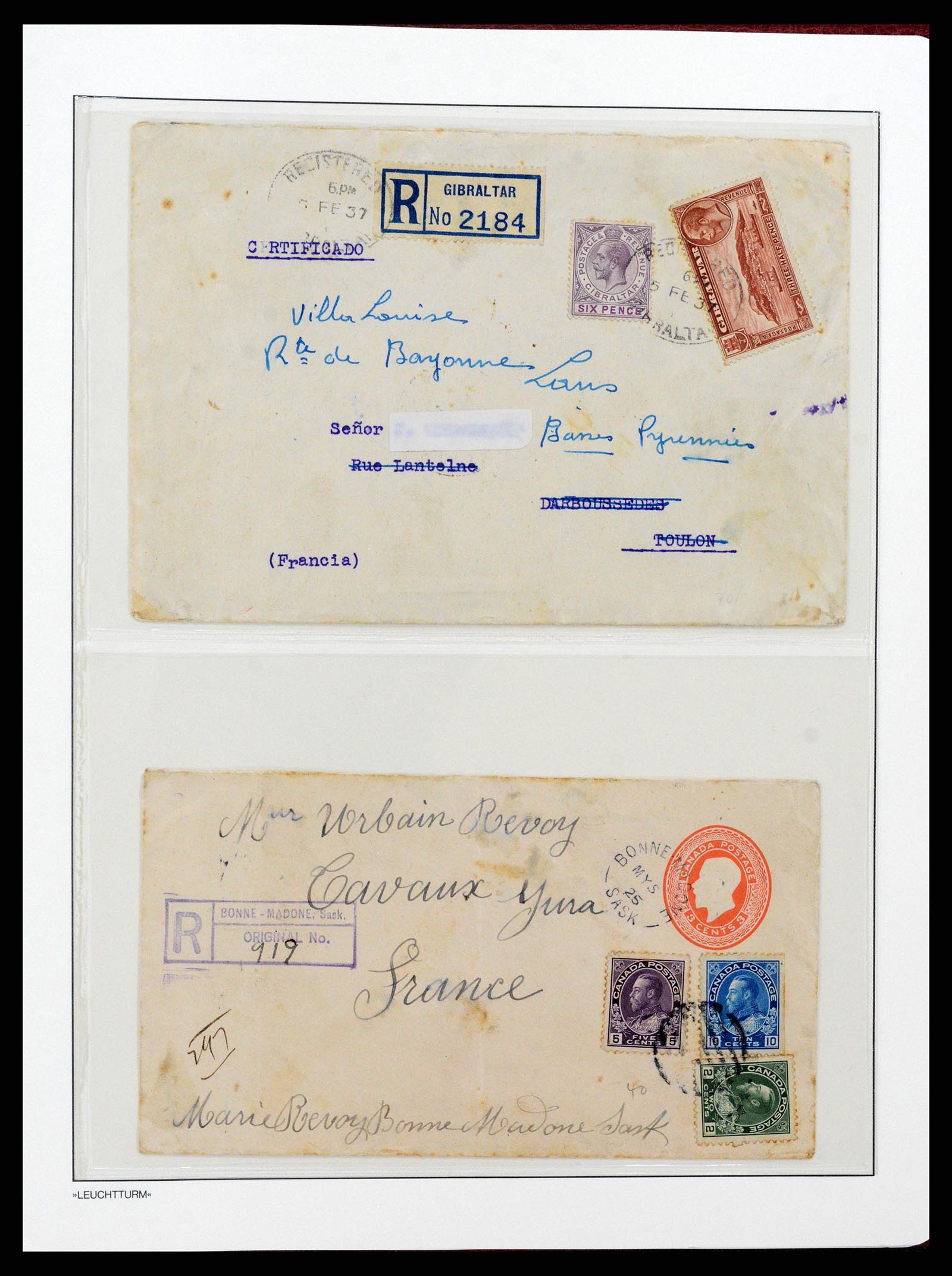 37602 006 - Postzegelverzameling 37602 Engeland en koloniën brieven 1862-1951.