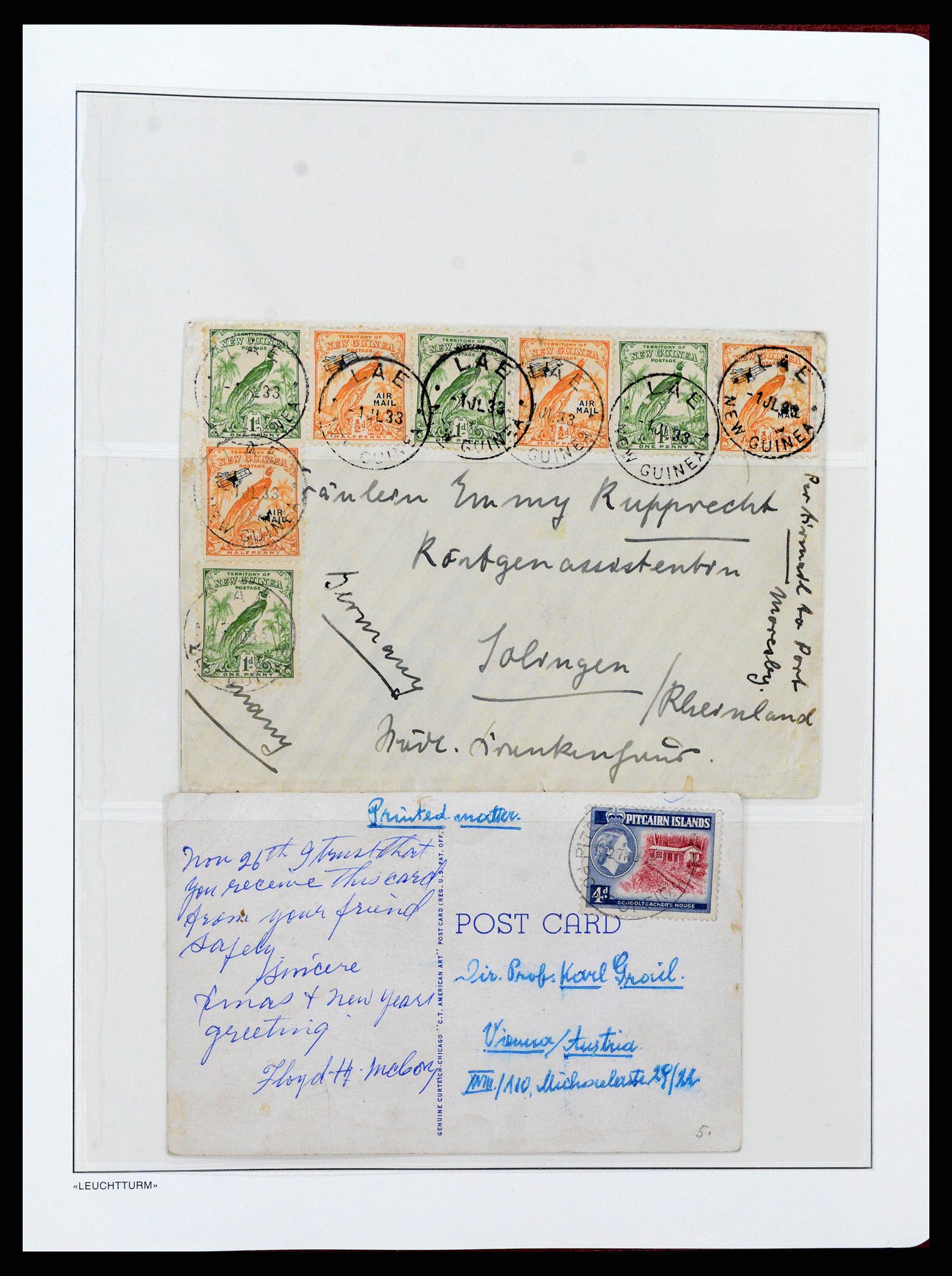 37602 008 - Postzegelverzameling 37602 Engeland en koloniën brieven 1862-1951.