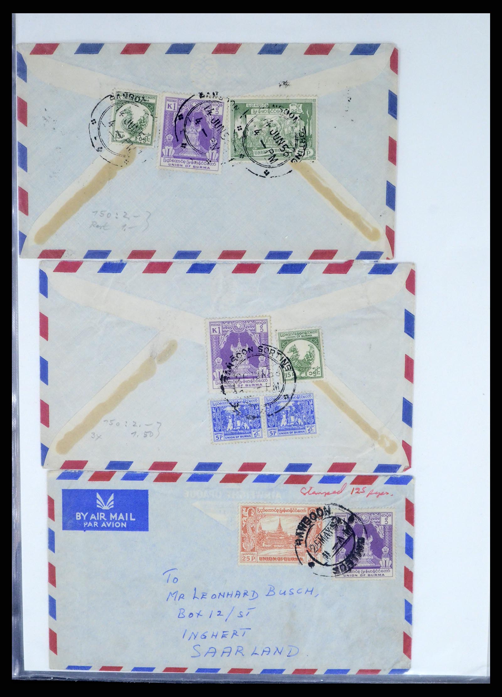 37604 030 - Postzegelverzameling 37604 Birma 1900-1999.