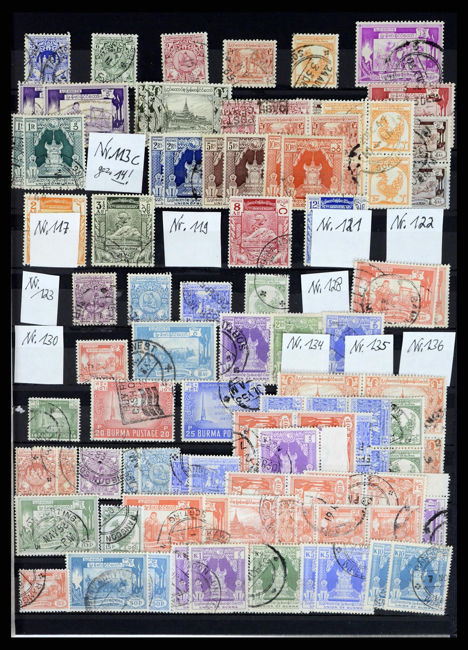 37604 038 - Postzegelverzameling 37604 Birma 1900-1999.
