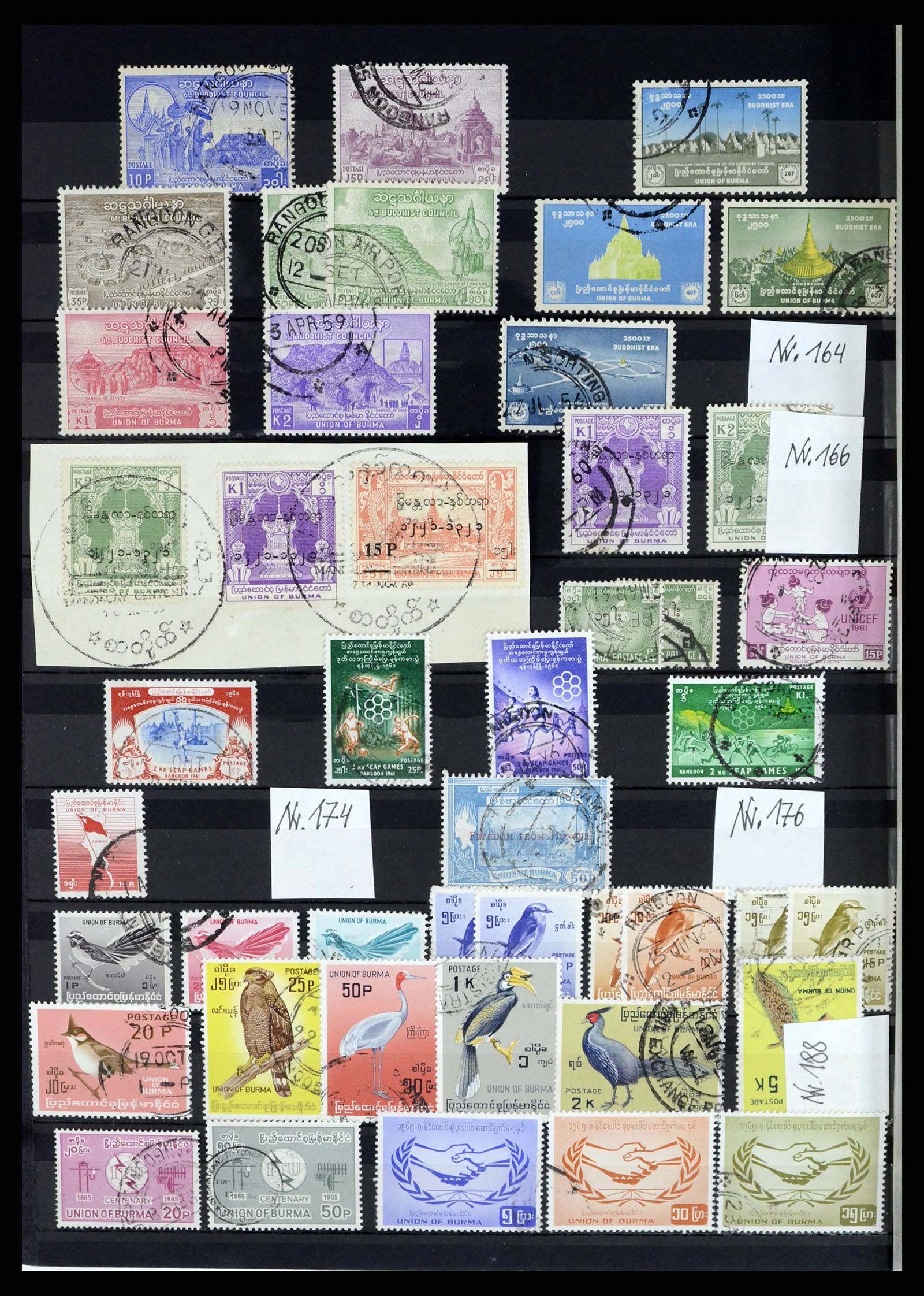 37604 039 - Postzegelverzameling 37604 Birma 1900-1999.