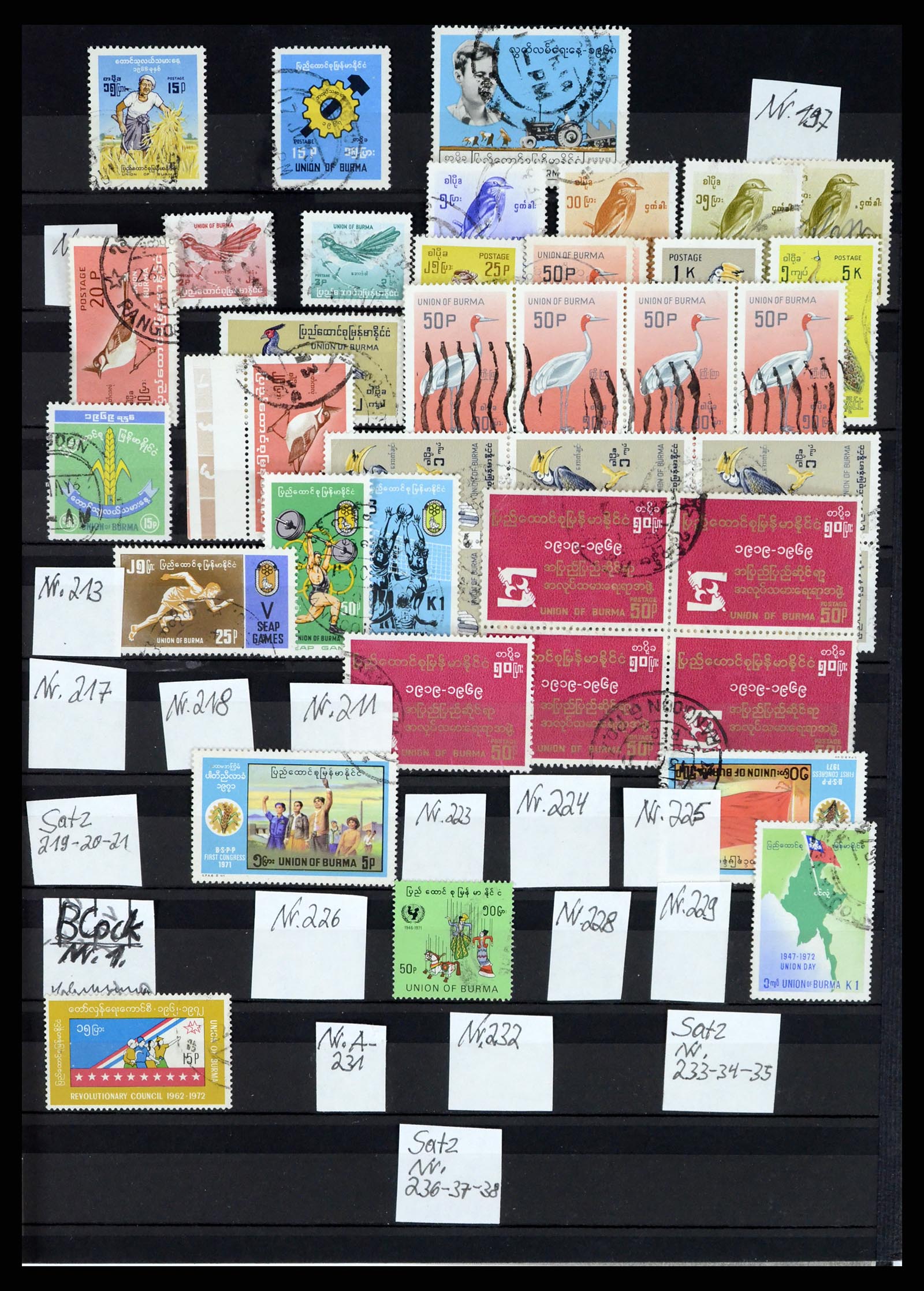 37604 040 - Postzegelverzameling 37604 Birma 1900-1999.