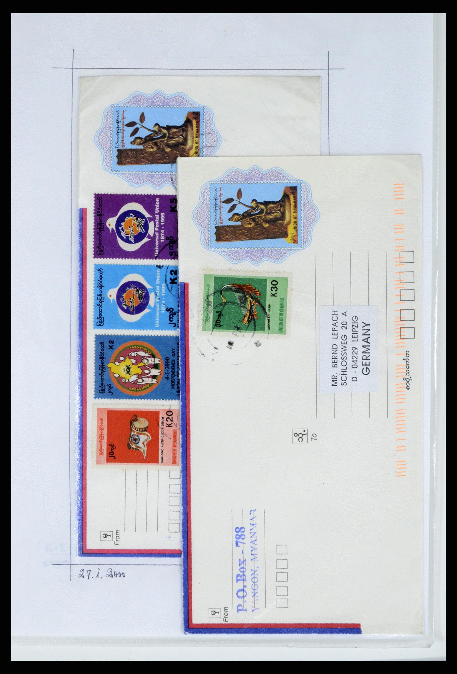 37604 201 - Stamp collection 37604 Burma 1900-1999.