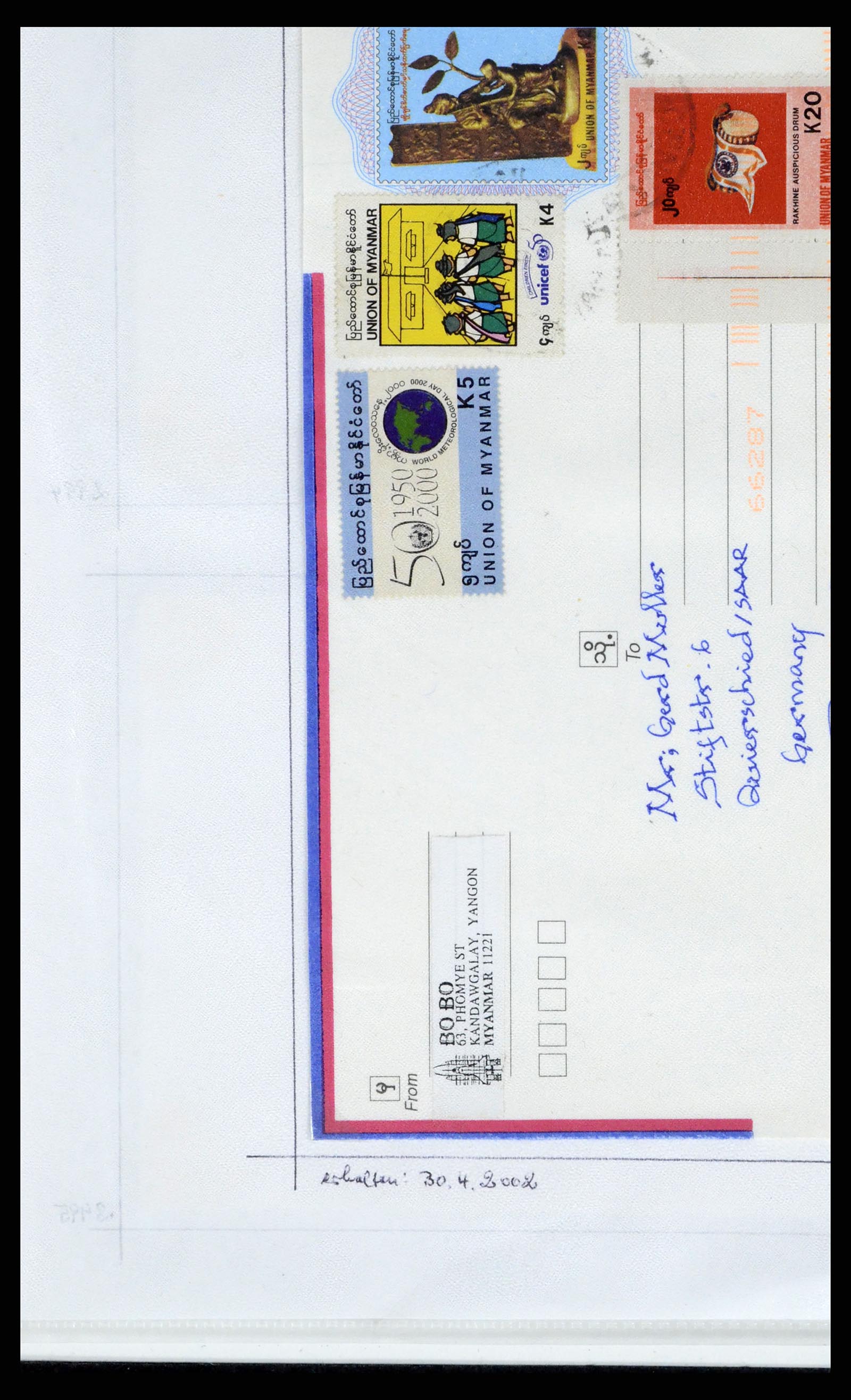 37604 205 - Stamp collection 37604 Burma 1900-1999.
