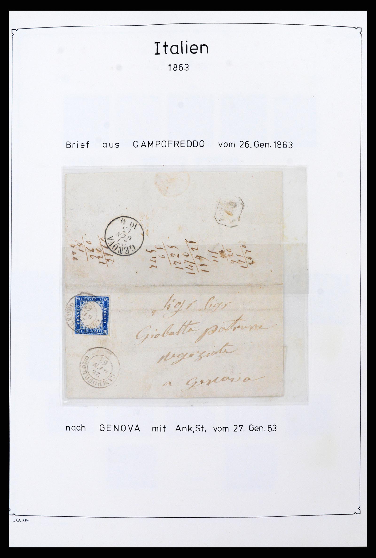 37605 006 - Postzegelverzameling 37605 Italië en Staten 1855-1974.