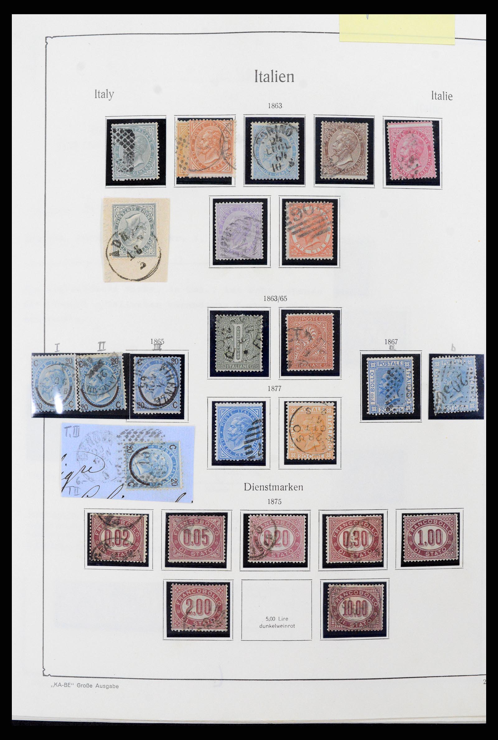 37605 007 - Postzegelverzameling 37605 Italië en Staten 1855-1974.