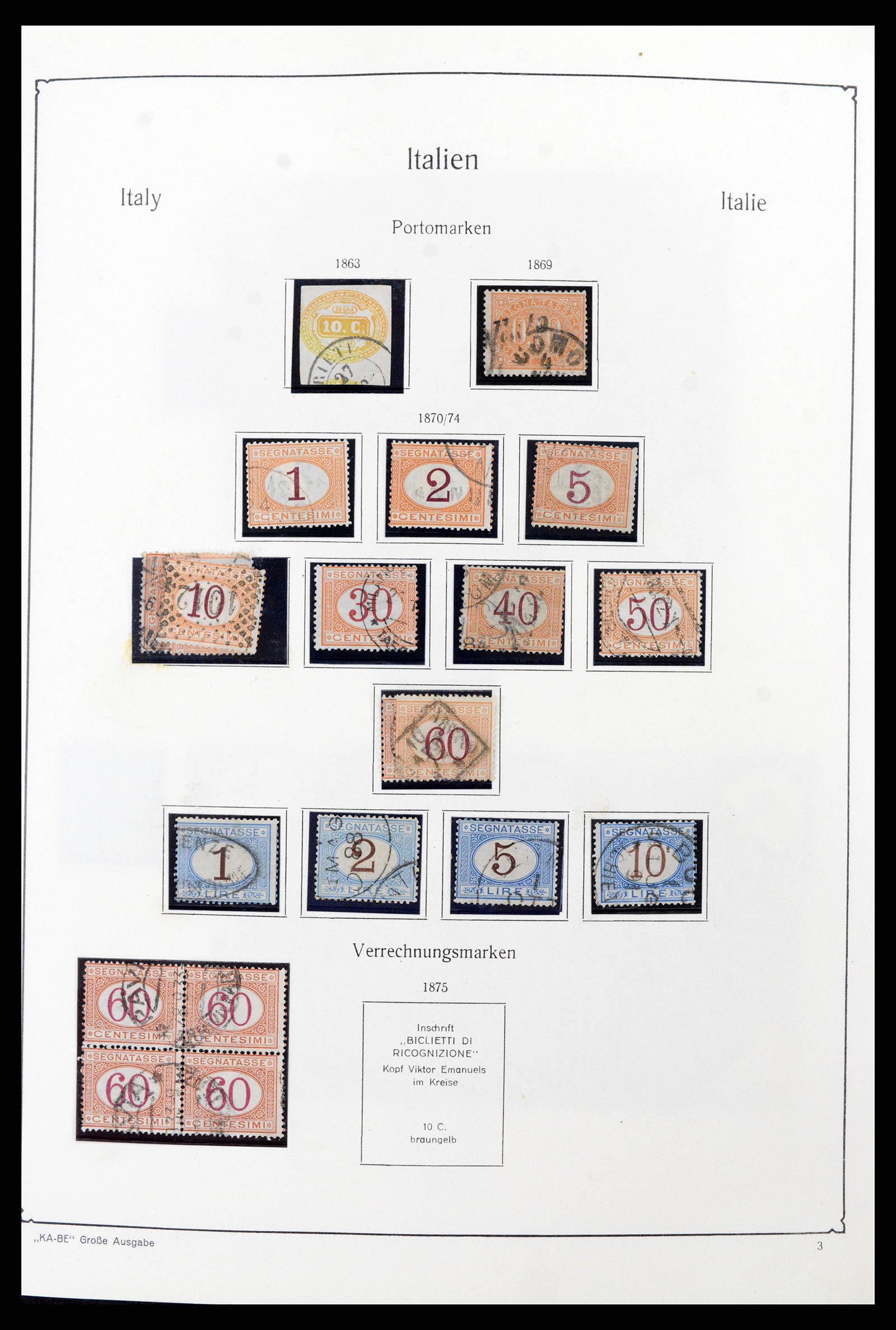 37605 009 - Postzegelverzameling 37605 Italië en Staten 1855-1974.