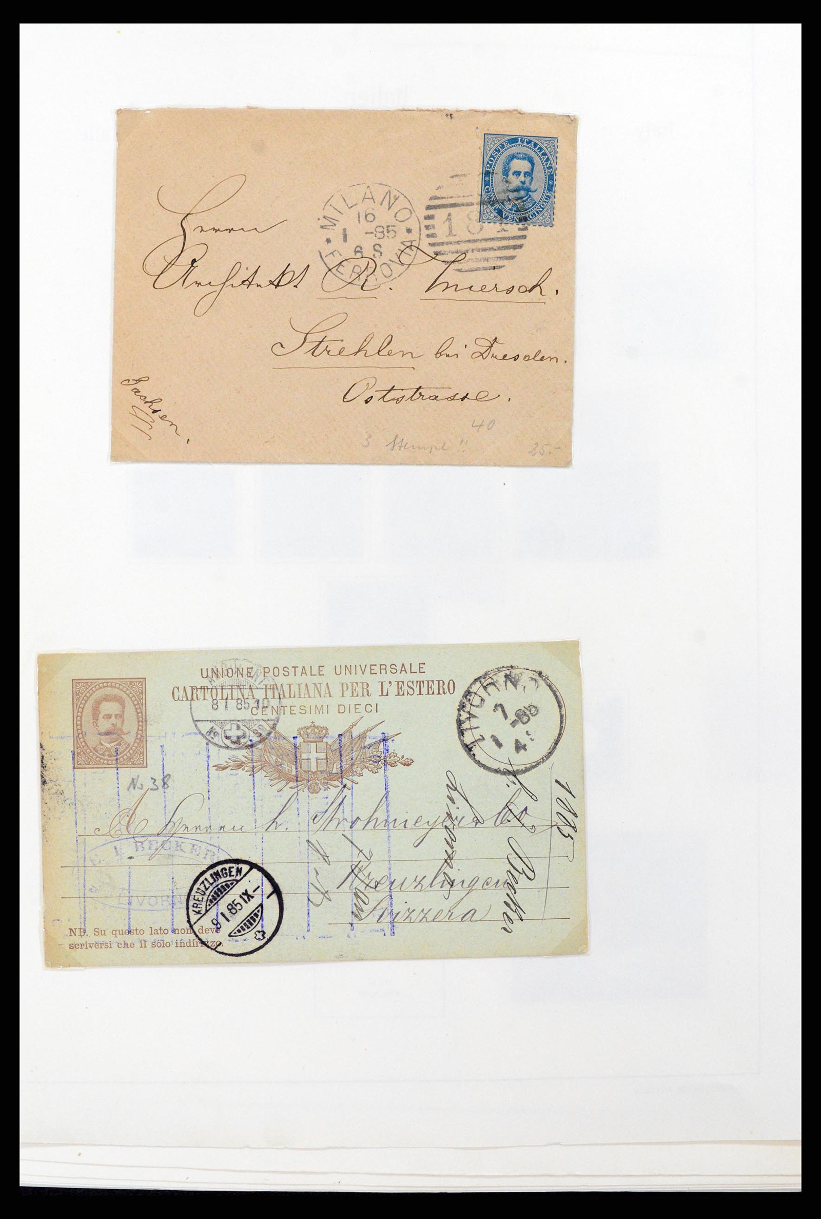 37605 010 - Postzegelverzameling 37605 Italië en Staten 1855-1974.