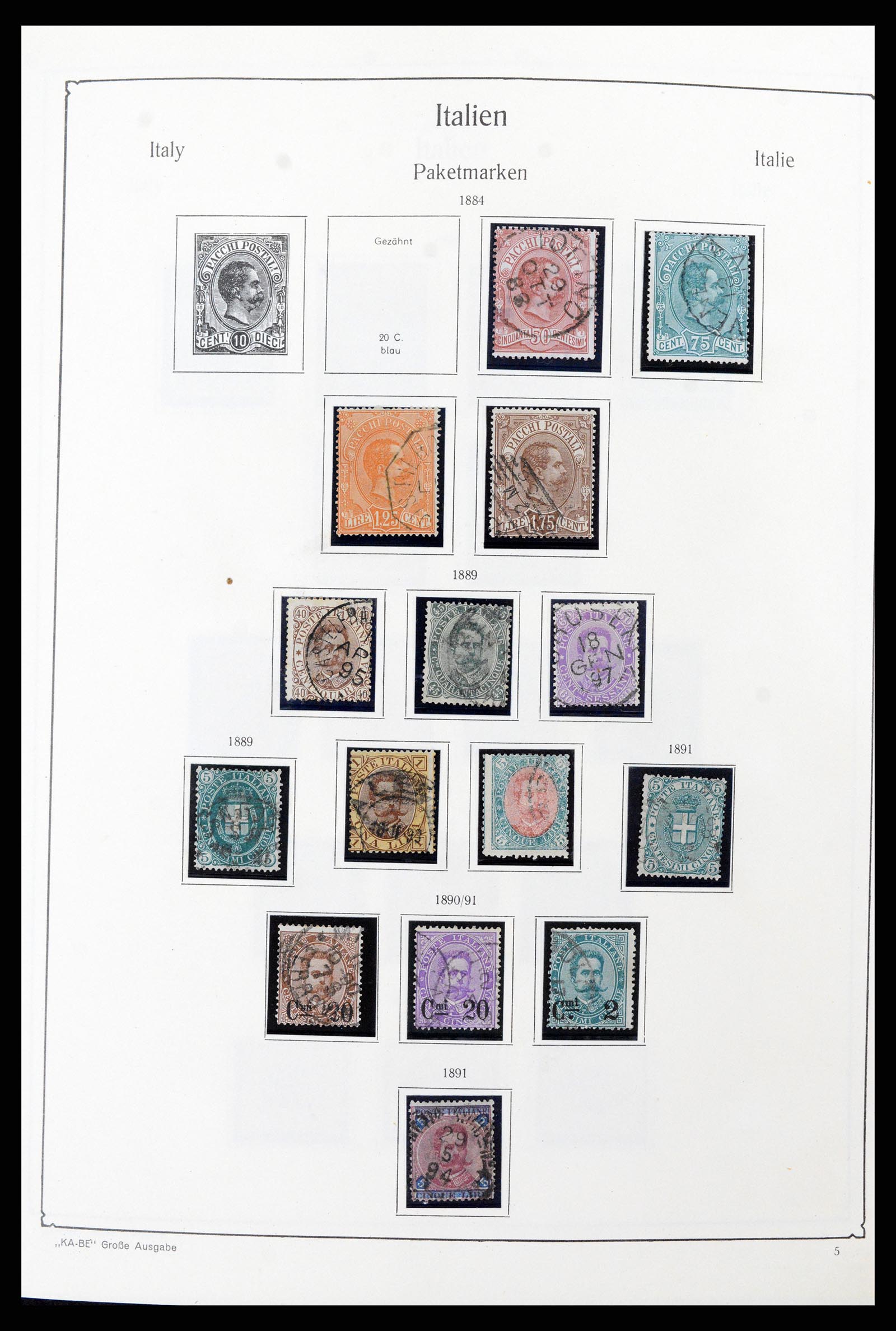 37605 012 - Stamp collection 37605 Italy and States 1855-1974.