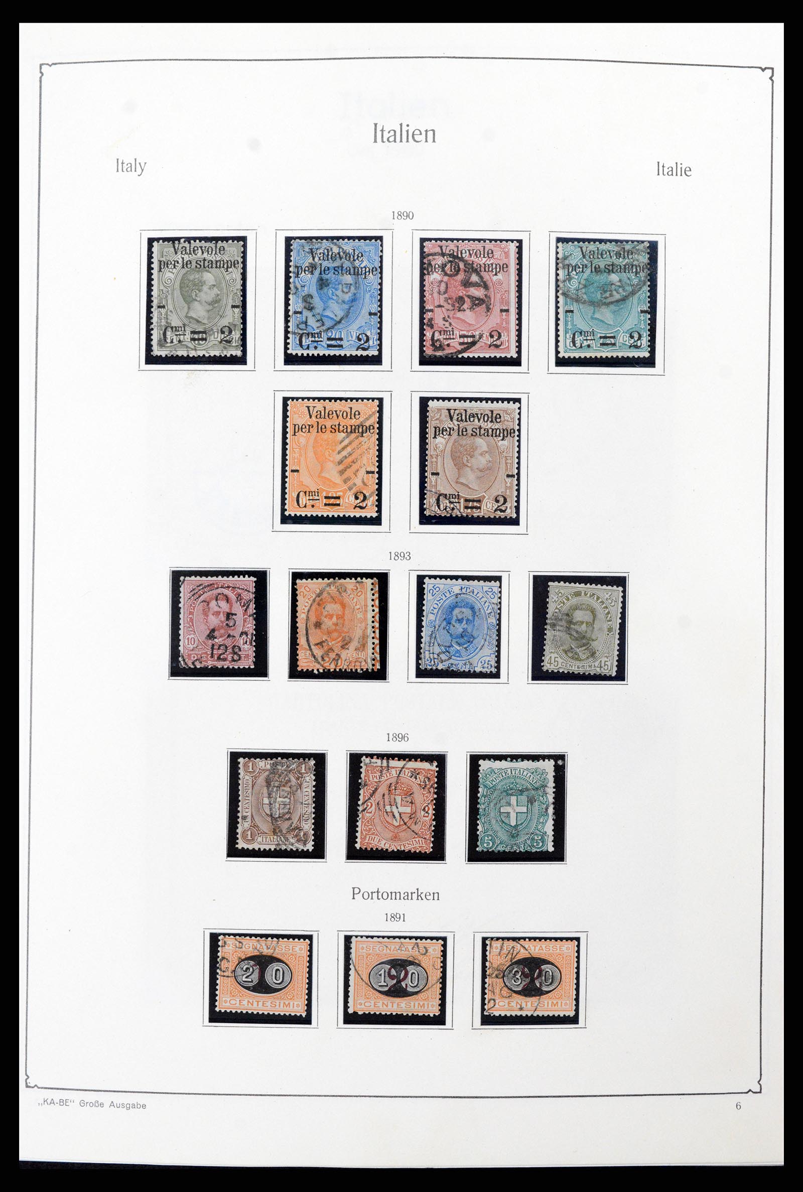 37605 013 - Postzegelverzameling 37605 Italië en Staten 1855-1974.
