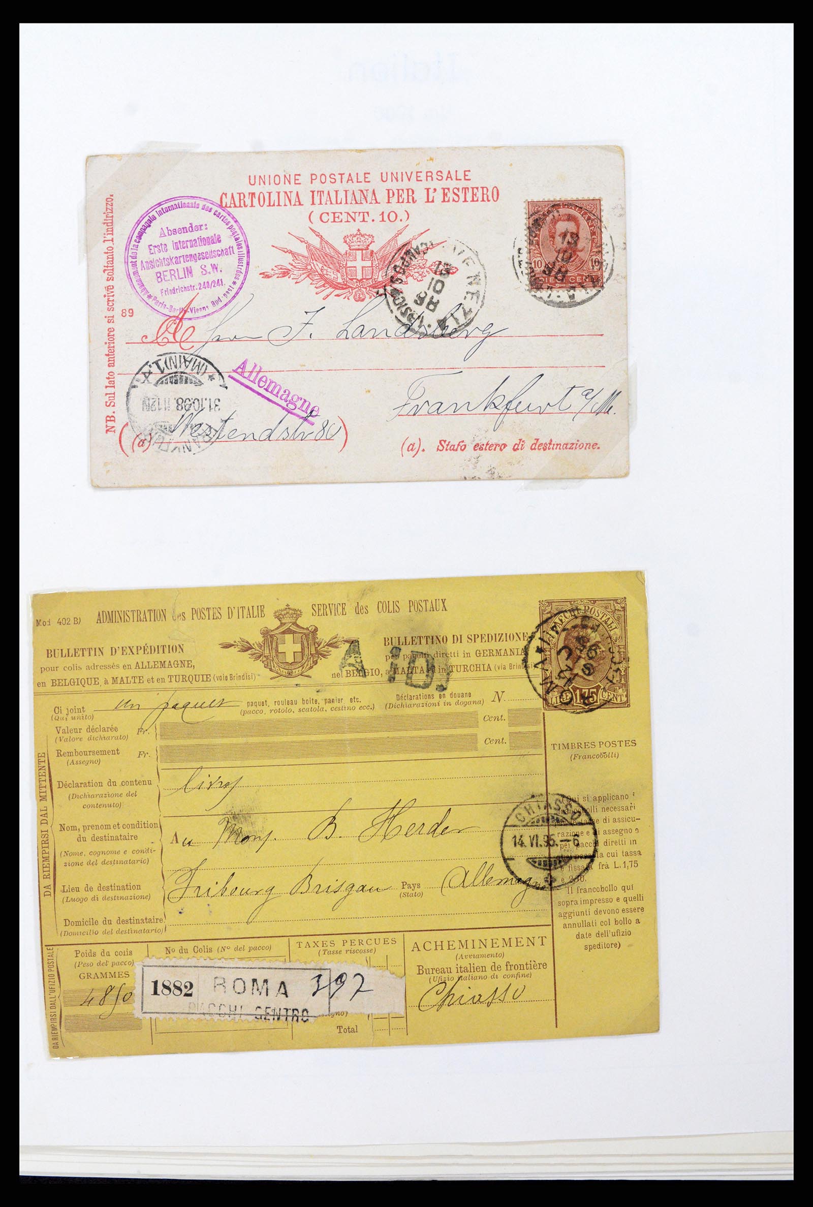 37605 015 - Postzegelverzameling 37605 Italië en Staten 1855-1974.